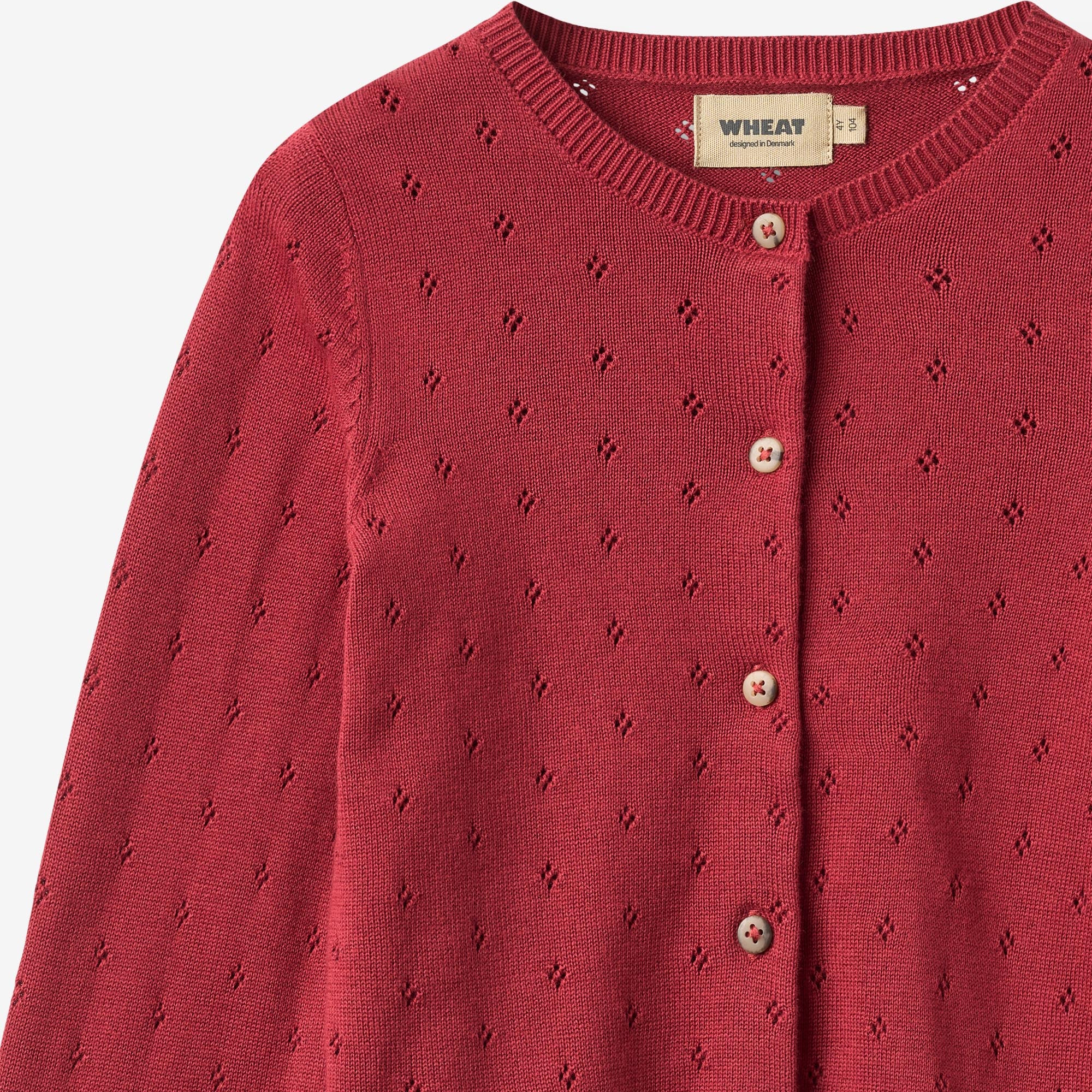 wheat-maia-strickjacke-red-cherry-bio-baumwolle-m-dchen image 1