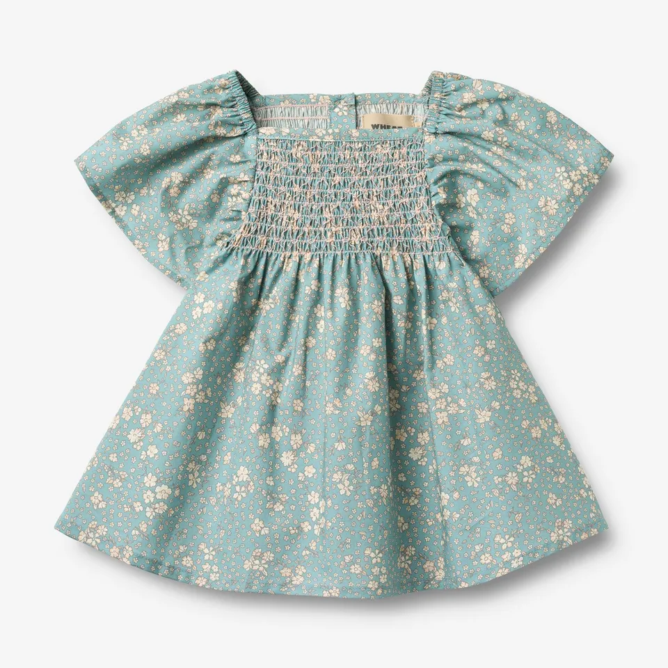 wheat-elva-kleid-spring-lake-flowers-bio-baumwolle-baby image 1