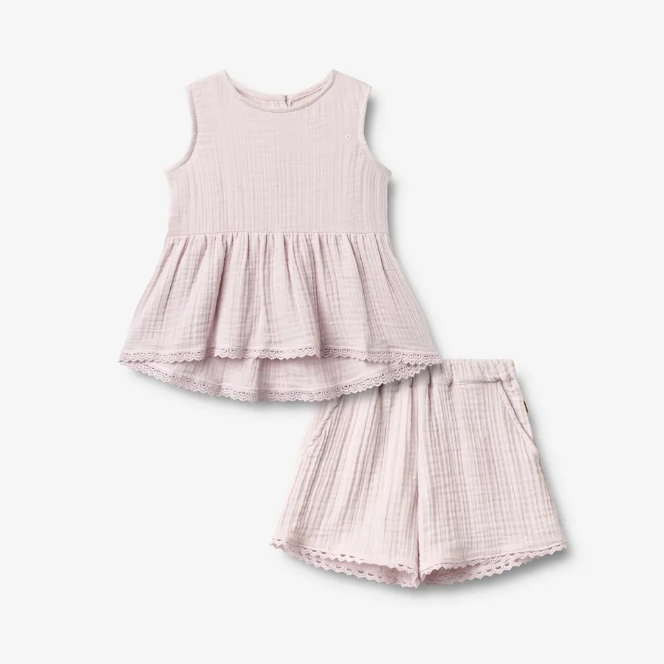 wheat-eileen-top-shorts-set-purple-light-flowers-bio-baumwolle image 1