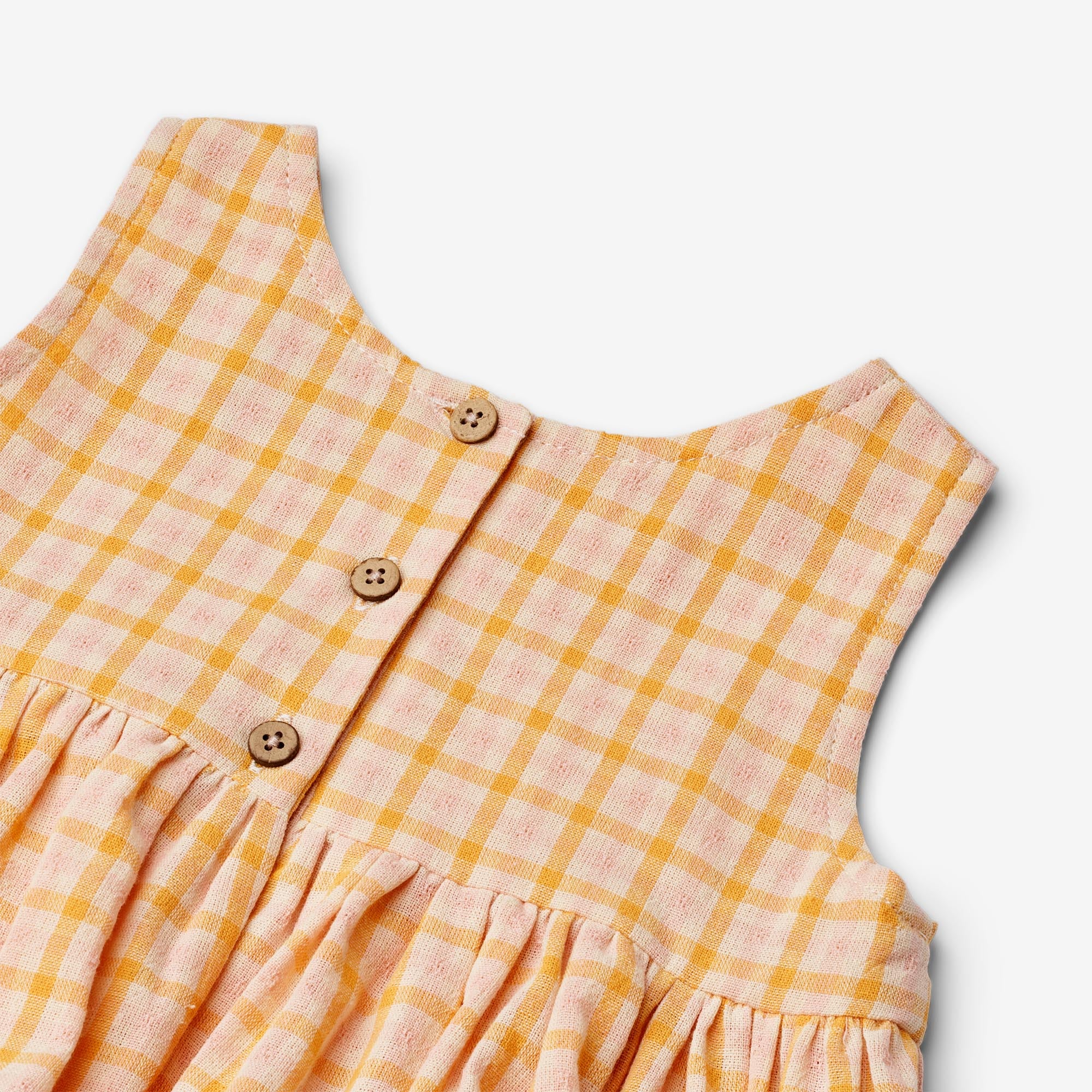 wheat-sienna-pinafore-kleid-yellow-check-bio-baumwolle image 3