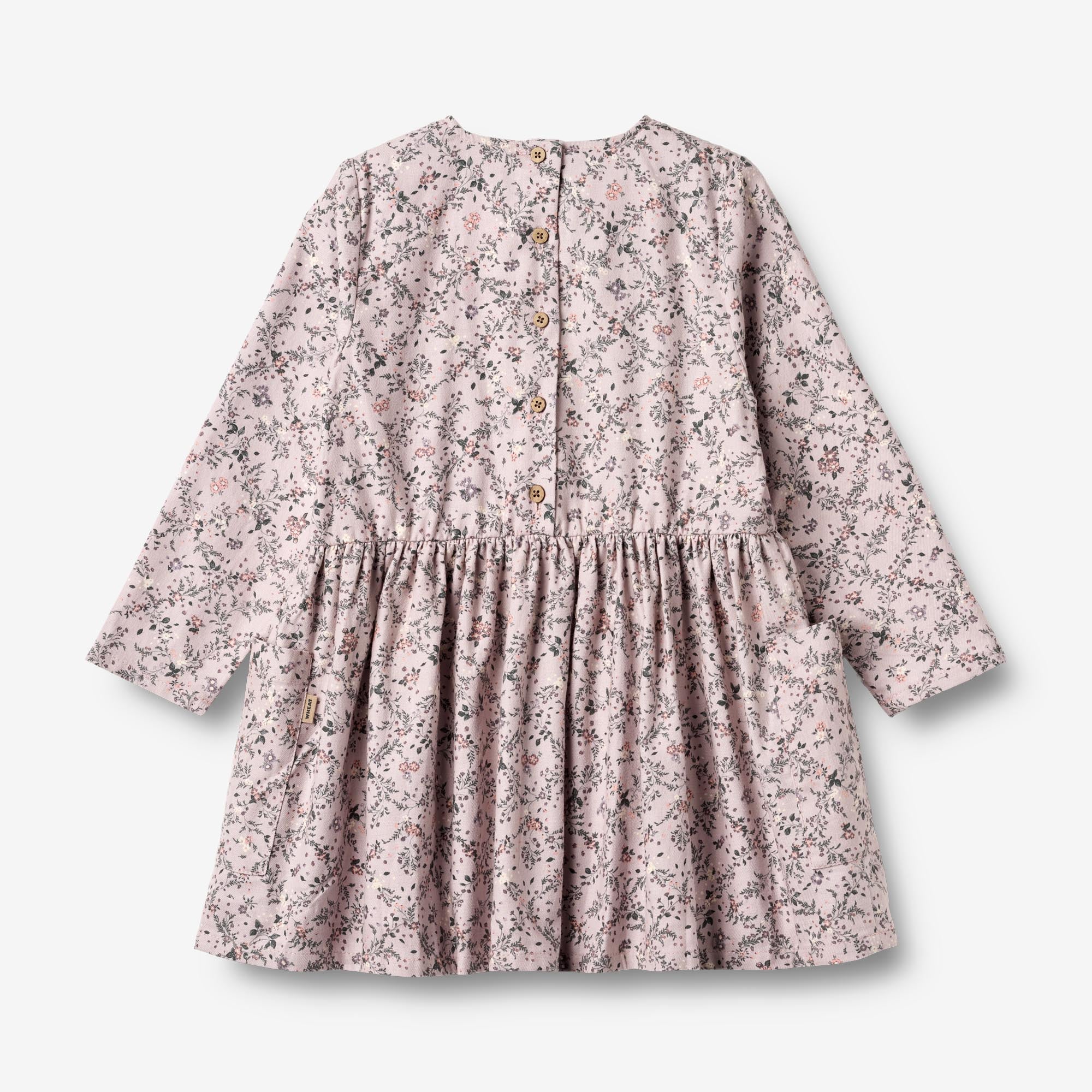 wheat-aima-kleid-lilac-checked-flowers-bio-baumwolle image 2