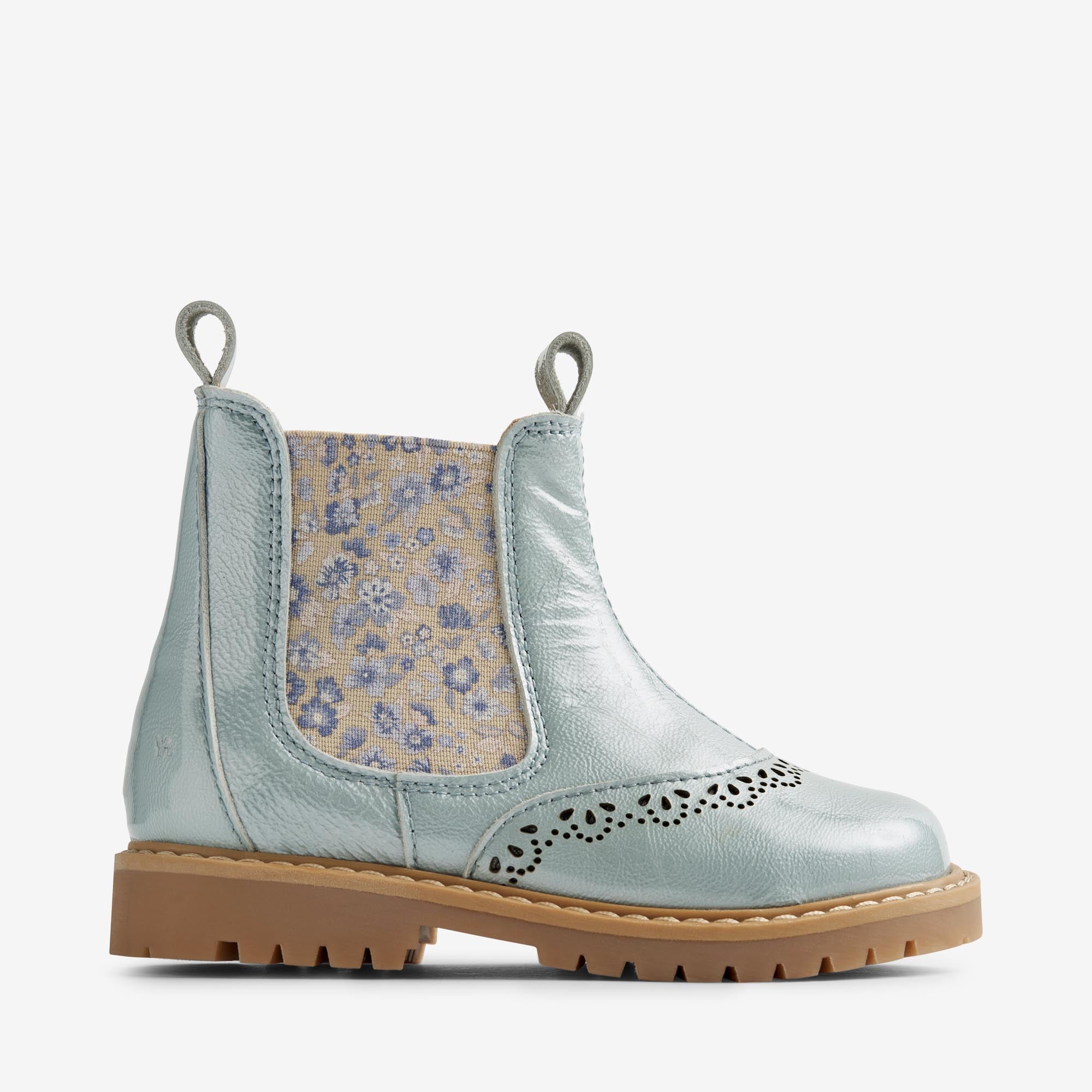 wheat-champ-chelsea-boots-hellblau-lack-kinder-leder image 3