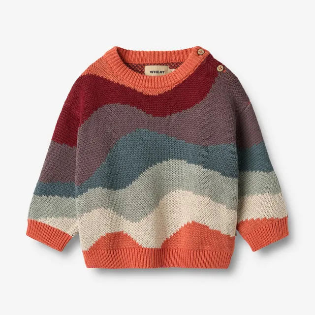 wheat-knud-jacquard-pullover-baby-bio-baumwolle-multi image 1