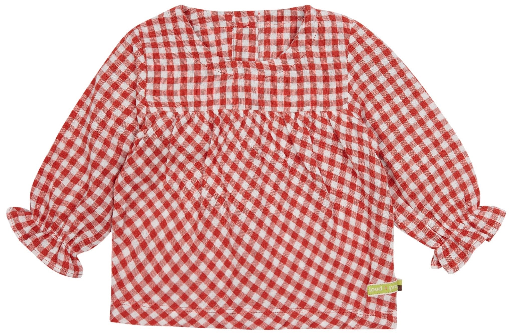 loud-proud-classics-musselin-bluse-karo-grass-98-104 image 3