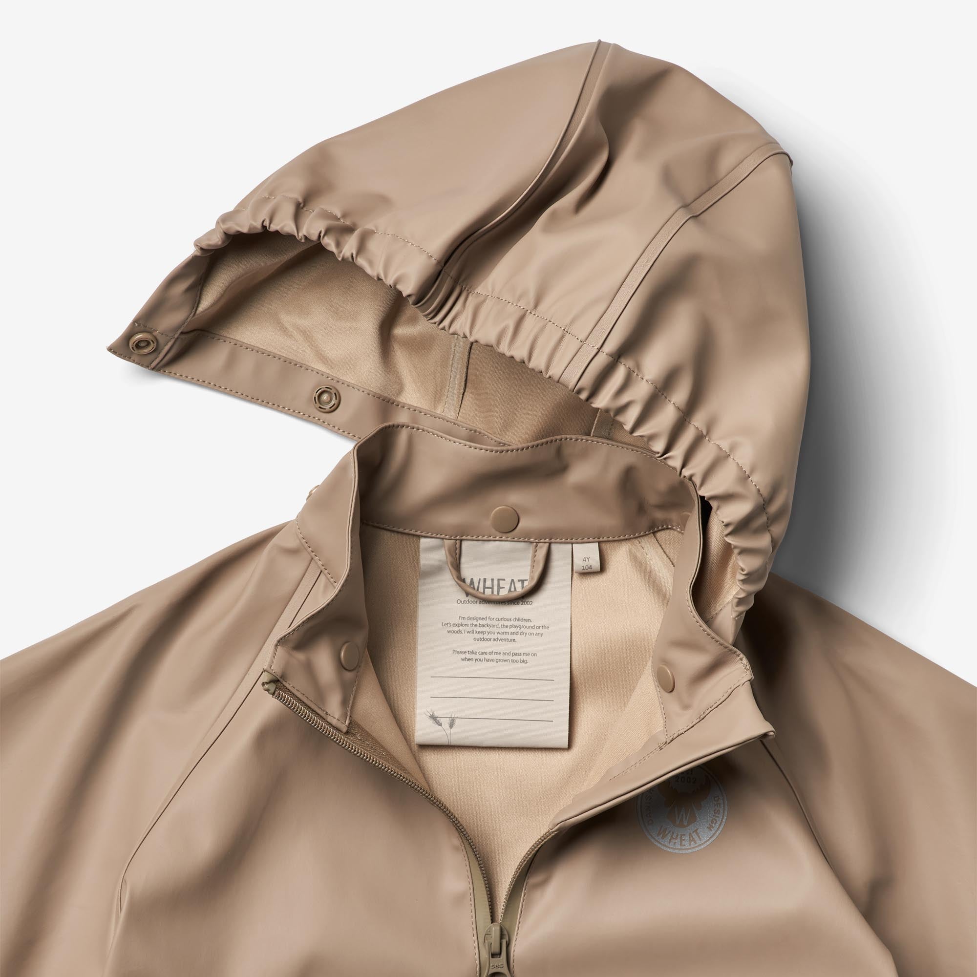 wheat-chardy-regenjacke-kinder-beige-stone-wasserdicht image 3