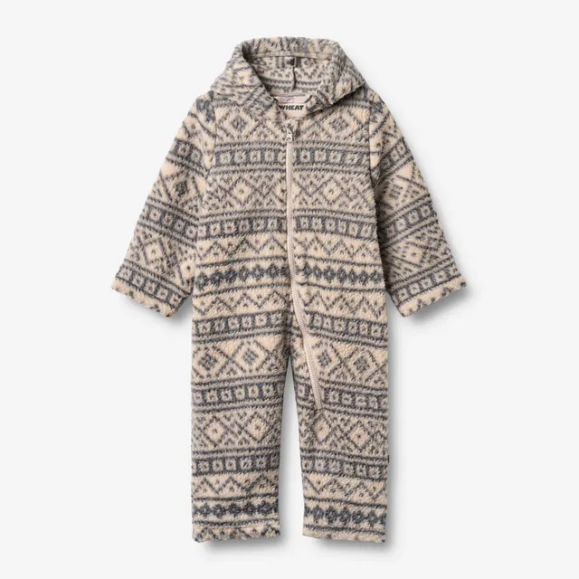 wheat-allo-fleeceoverall-warm-sand-jaquard-baby-recycling image 1