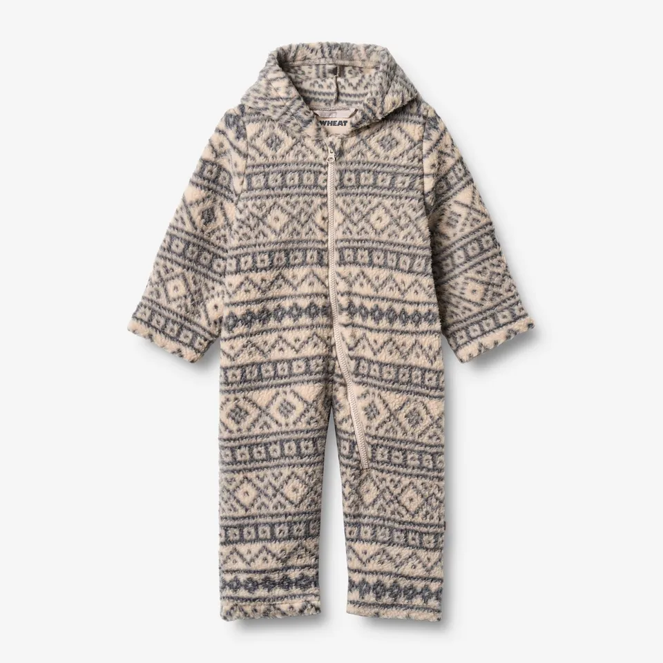 wheat-allo-fleeceoverall-warm-sand-jaquard-baby-recycling image 1