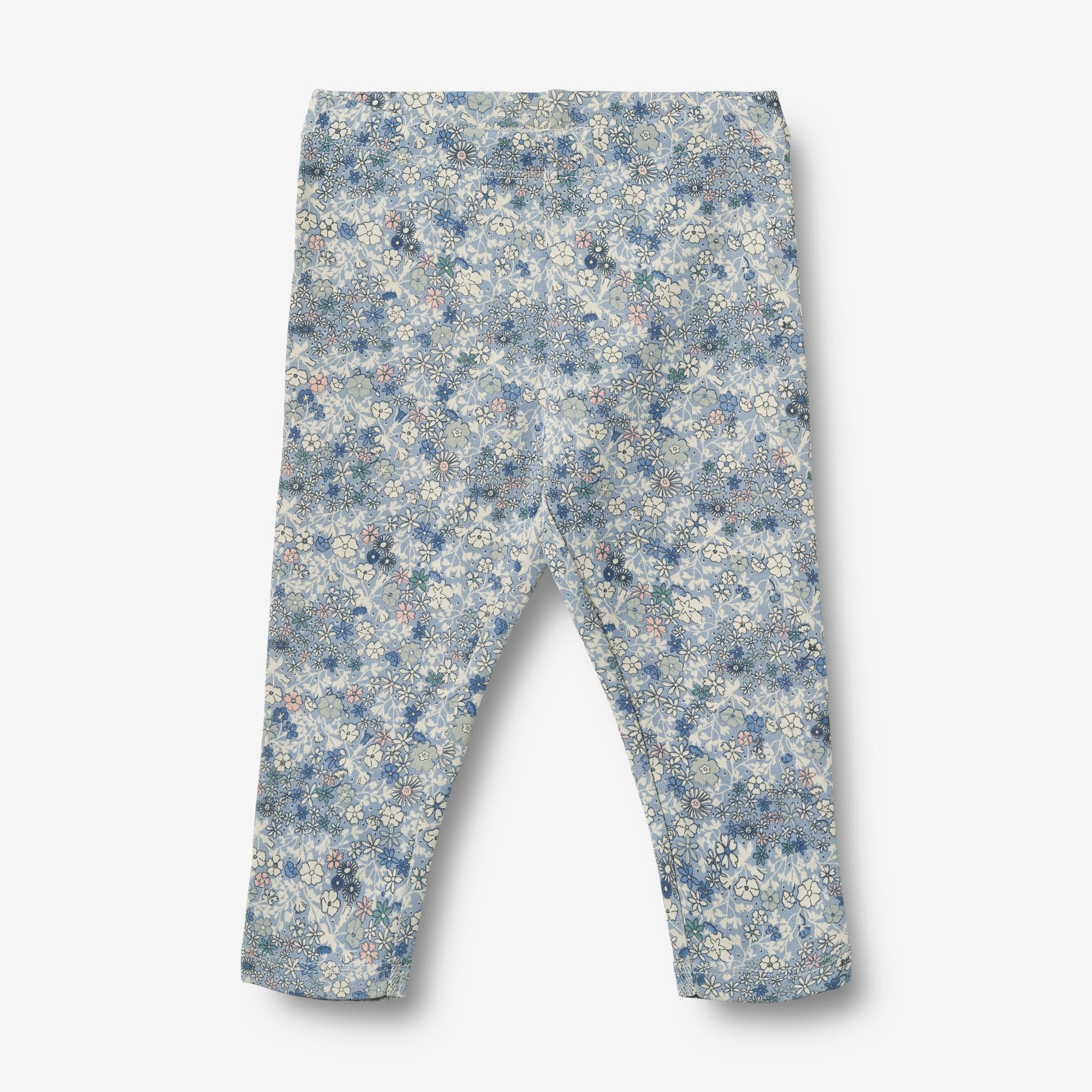 wheat-jules-jersey-leggings-baby-blue-summer-flowers-bio image 1