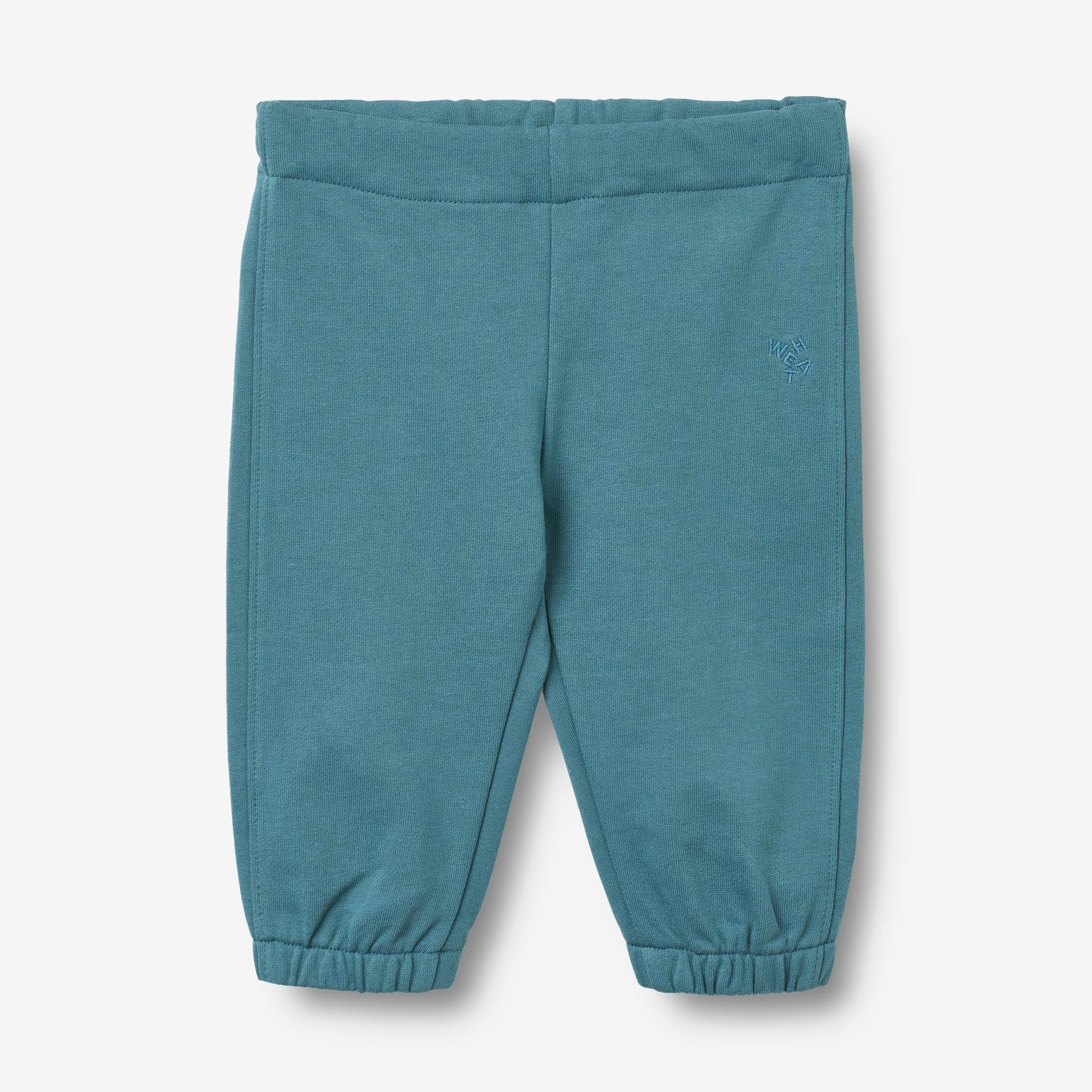 wheat-cosmo-sweatpants-blue-teal-baby-bio-baumwolle image 1