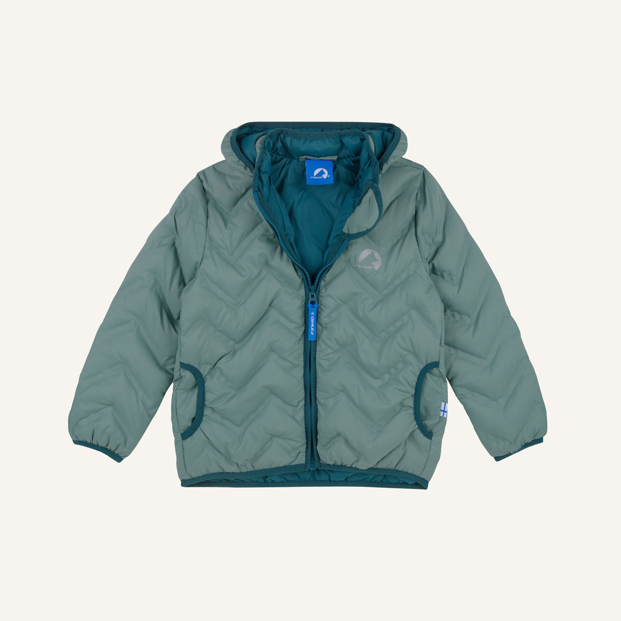 finkid-vanukas-air-kinder-steppjacke-real-teal-navy image 5
