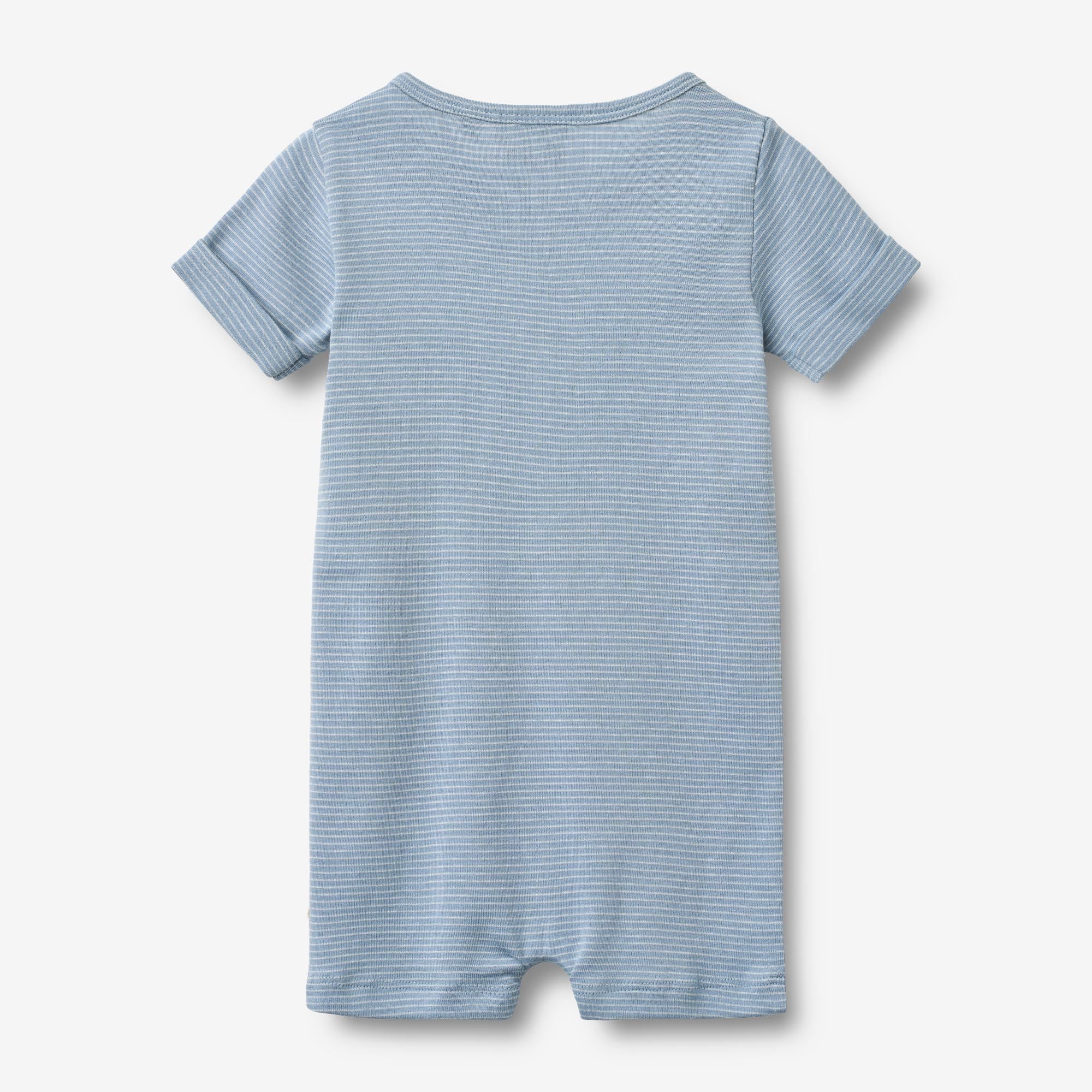 wheat-alfred-strampler-kurzarm-faded-blue-stripe-baby image 2