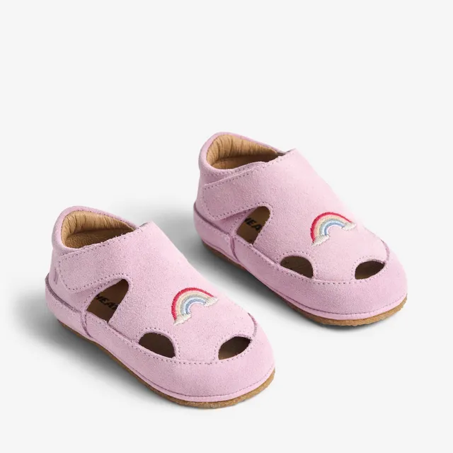 wheat-pax-hausschuh-lavender-leder-klett-kleinkind image 1