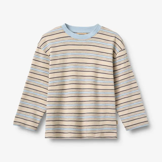 wheat-johan-langarmshirt-multi-blue-stripe-bio-baumwolle image 1