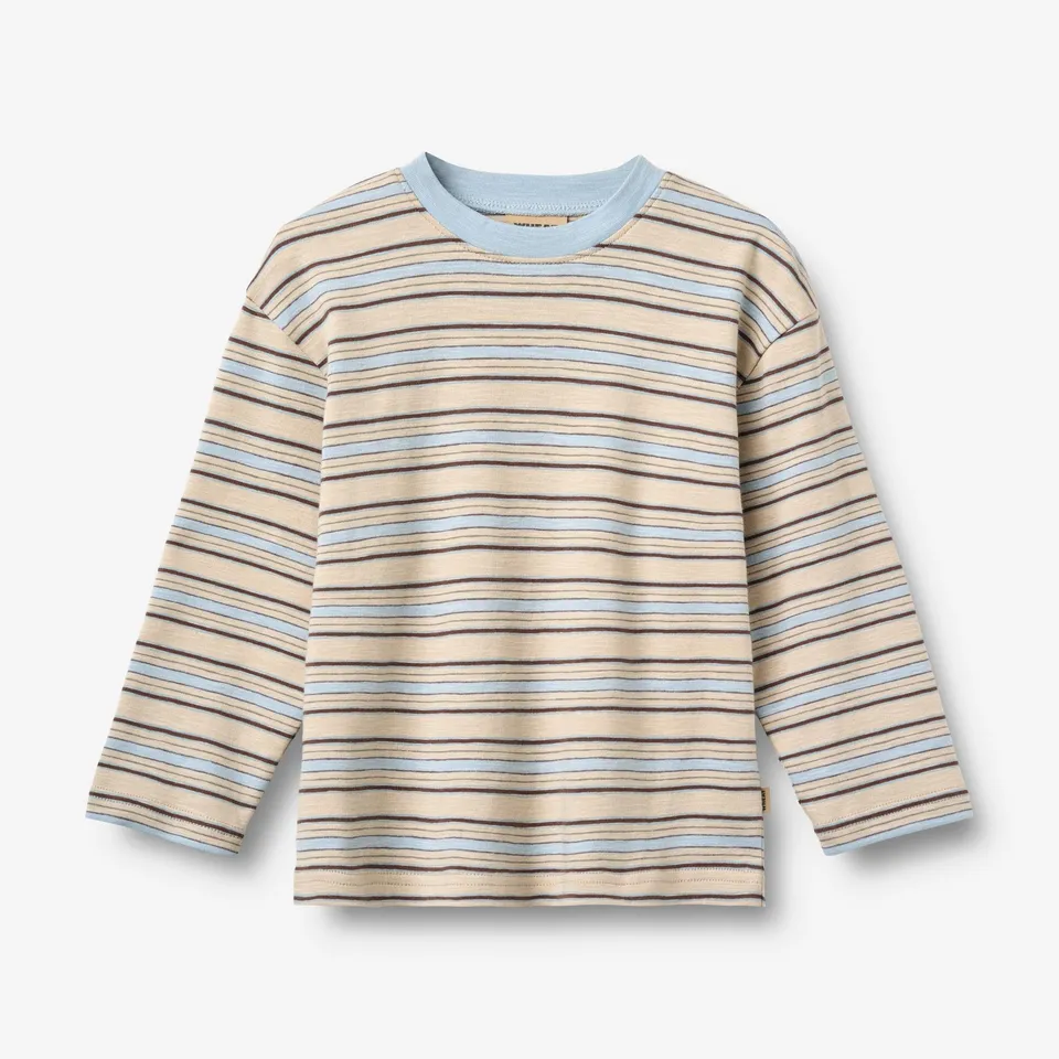 wheat-johan-langarmshirt-multi-blue-stripe-bio-baumwolle image 1
