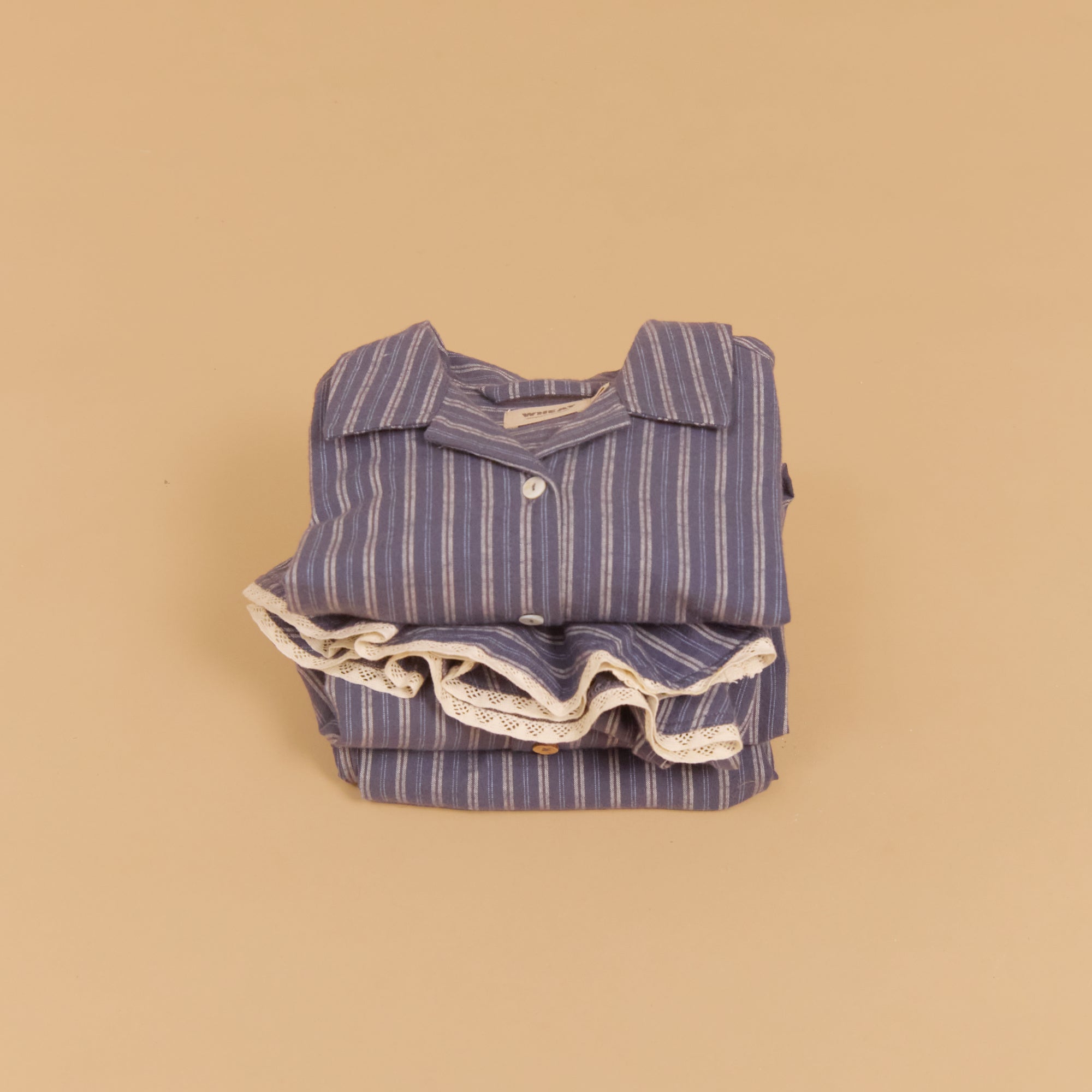 wheat-fie-pyjama-blue-holiday-stripe-bio-baumwolle image 2