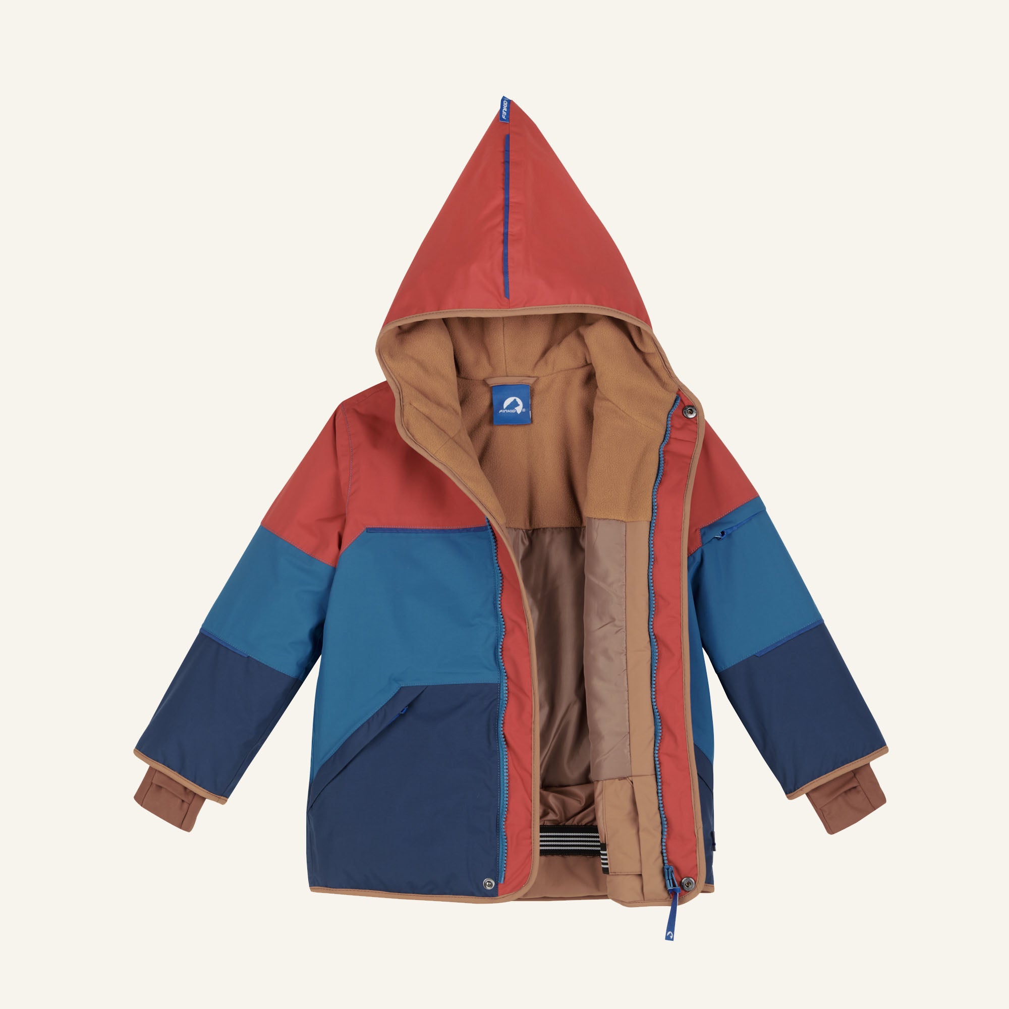 finkid-husky-taika-snow-winterjacke-apple-green-ocean-110-120-wasserdicht image 4