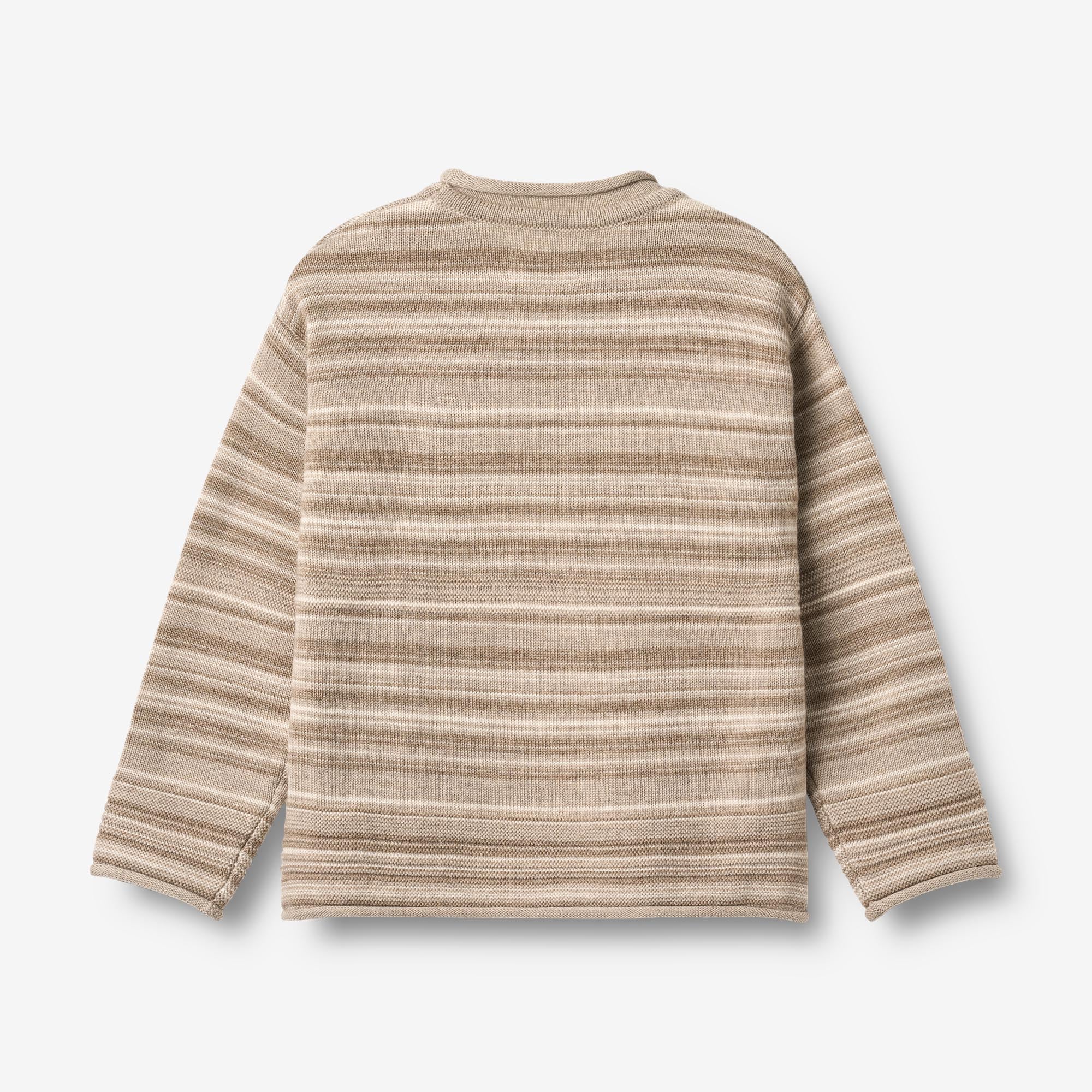 wheat-gunnar-strickpullover-warm-sand-stripe-merino image 3