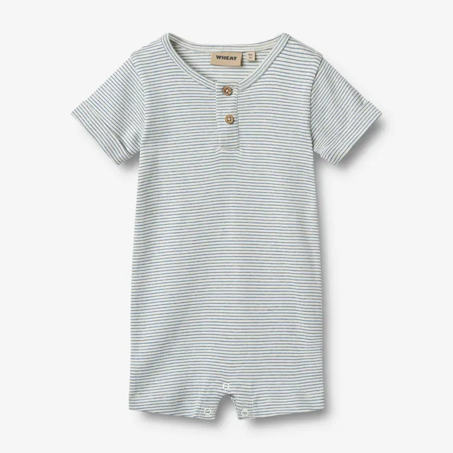 wheat-alfred-jumpsuit-kurz-blue-stripe-bio-baumwolle image 1