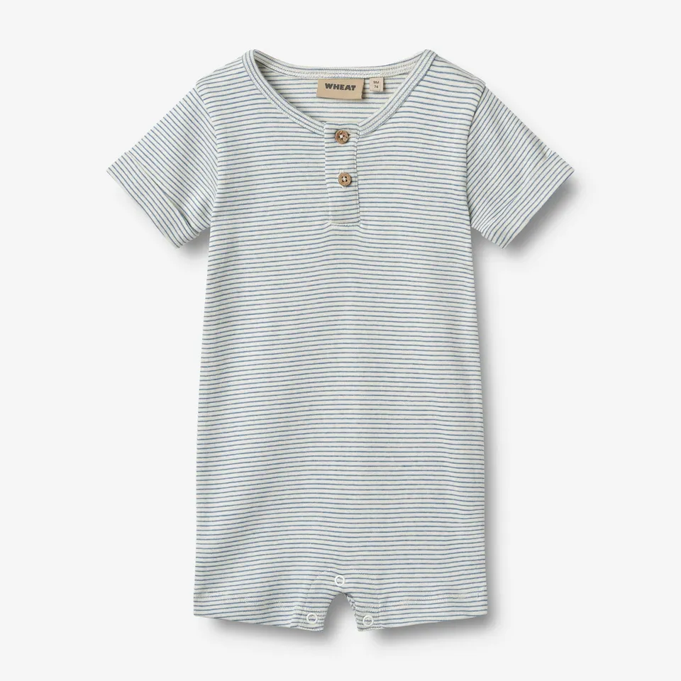 wheat-alfred-jumpsuit-kurz-blue-stripe-bio-baumwolle image 1