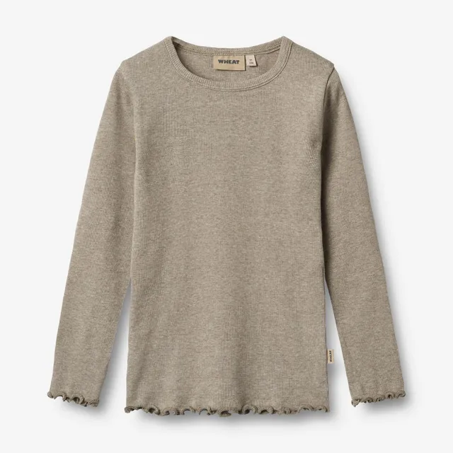 wheat-ida-langarmshirt-gravel-melange-bio-baumwolle image 1