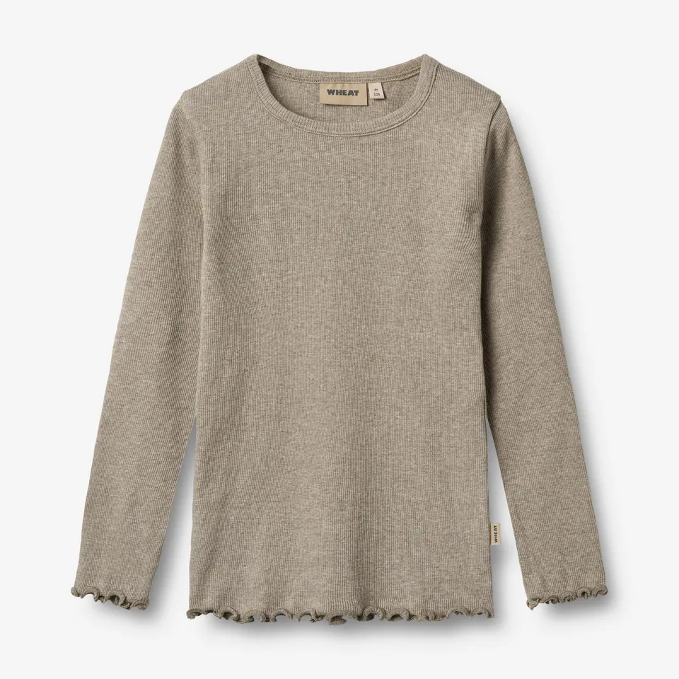 wheat-ida-langarmshirt-gravel-melange-bio-baumwolle image 1