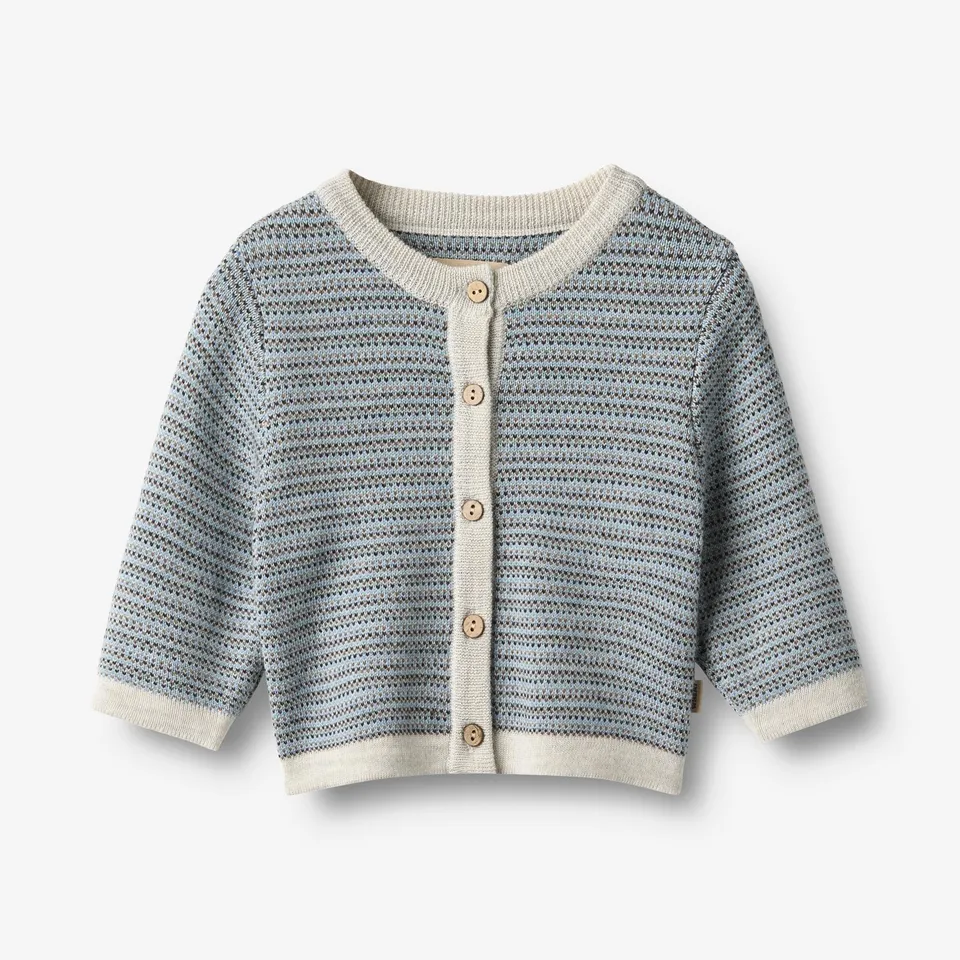 wheat-nico-strickjacke-bluey-merinowolle-baby-unisex image 1