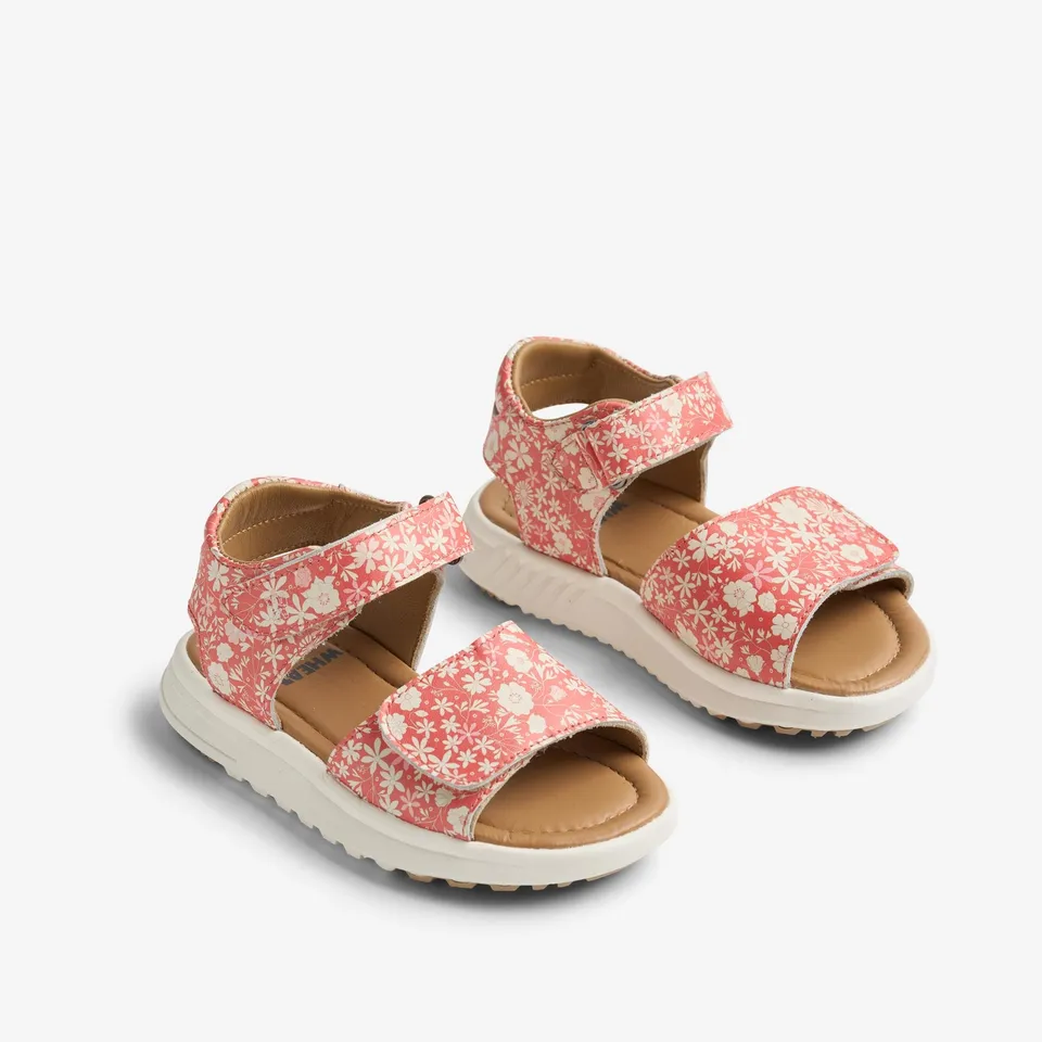 wheat-mille-sandale-kinder-coral-flowers-leder image 1
