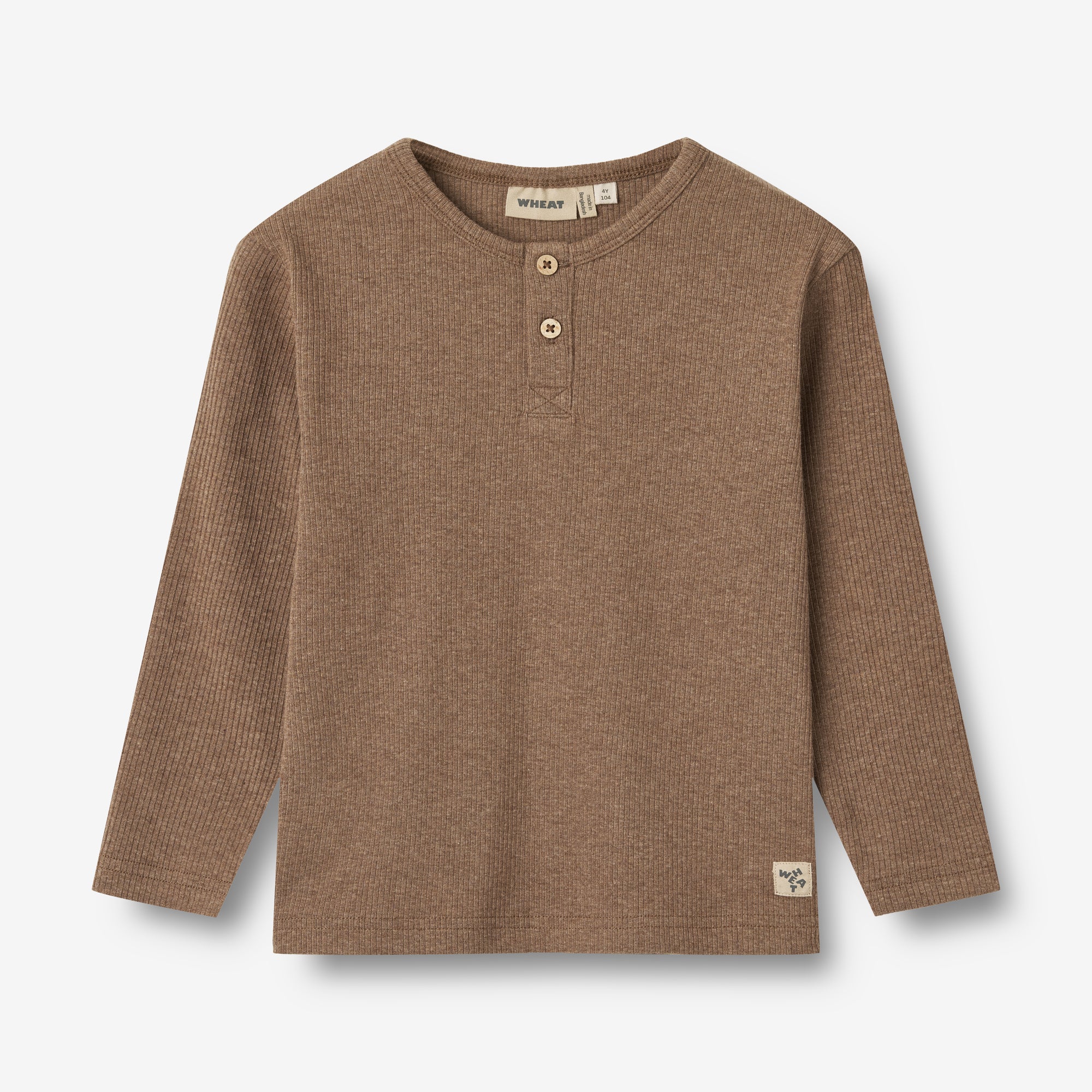 wheat-clothing-morris-langarmshirt-coffee-melange-bio-mix image 1