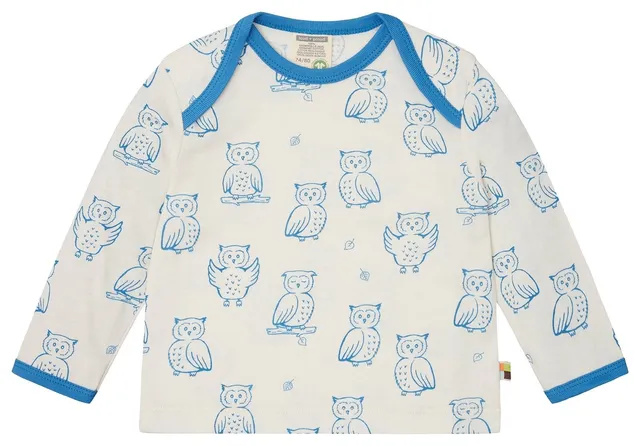 loud-proud-classics-shirt-eule-azur-62-68-bio-langarm image 1