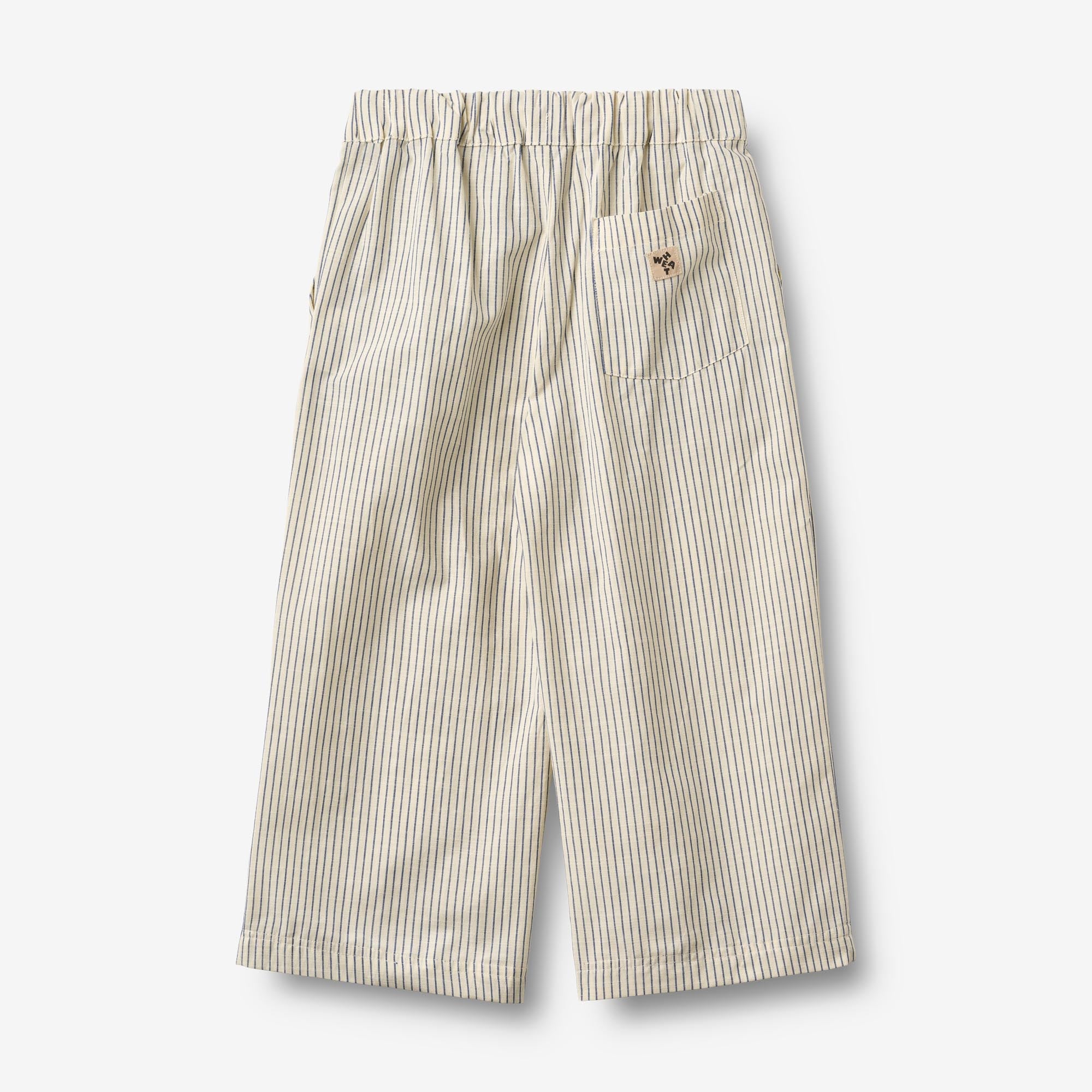 wheat-sasha-hose-dark-blue-stripe-bio-baumwolle-unisex image 2