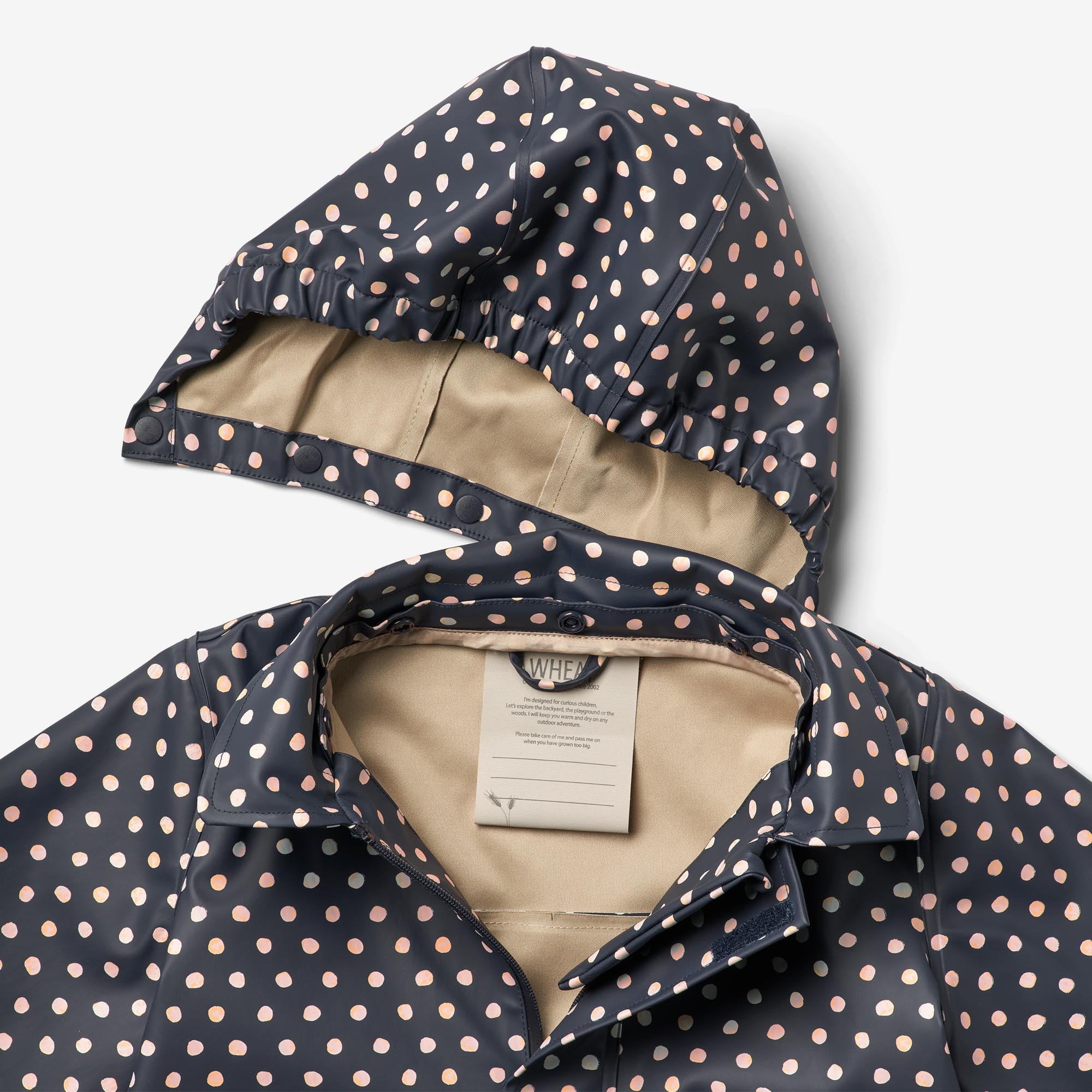 wheat-finley-regenjacke-ink-dots-kinder-regenmantel-wasserdicht image 3