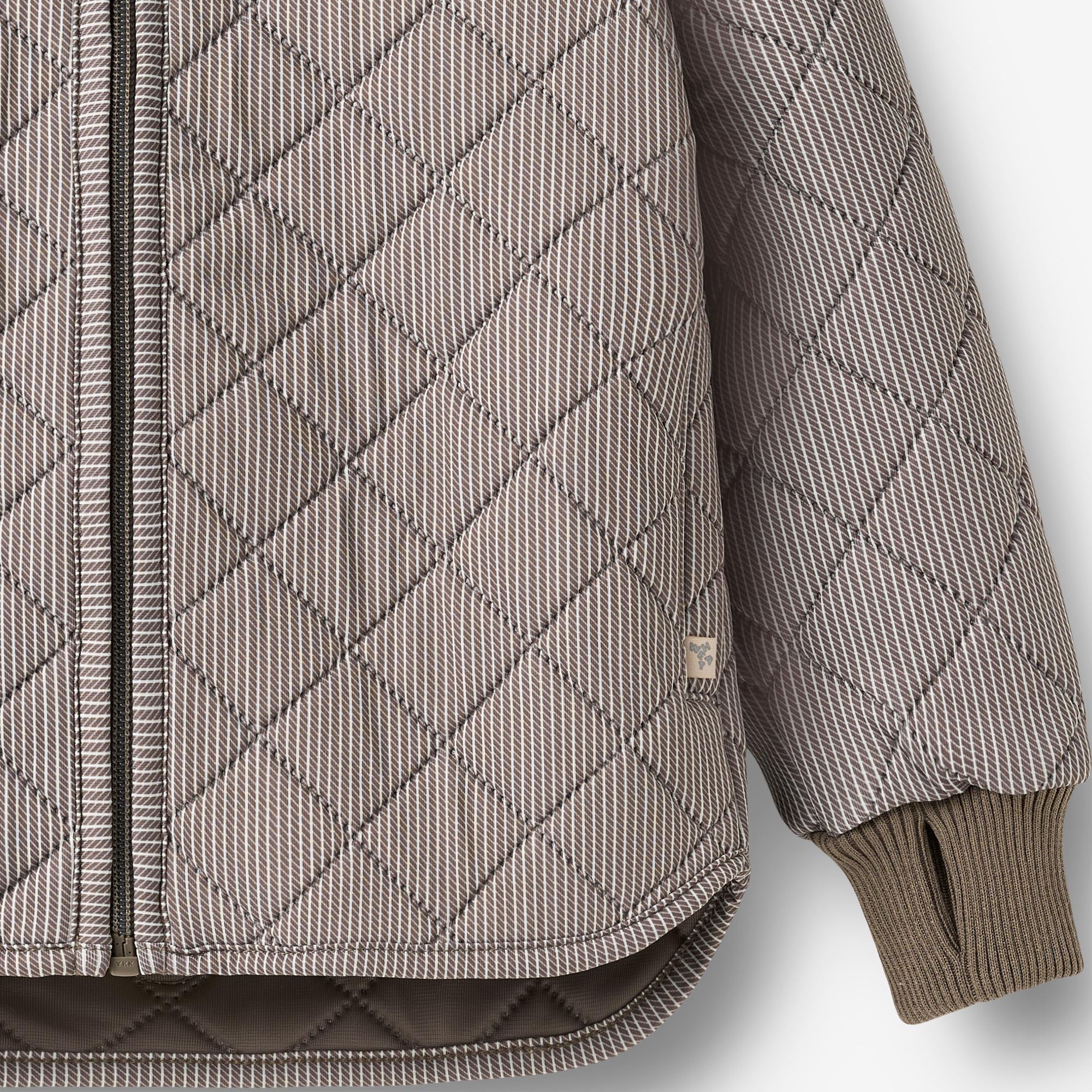 wheat-loui-thermojacke-brown-stripe-kinder-steppjacke-recycled image 3