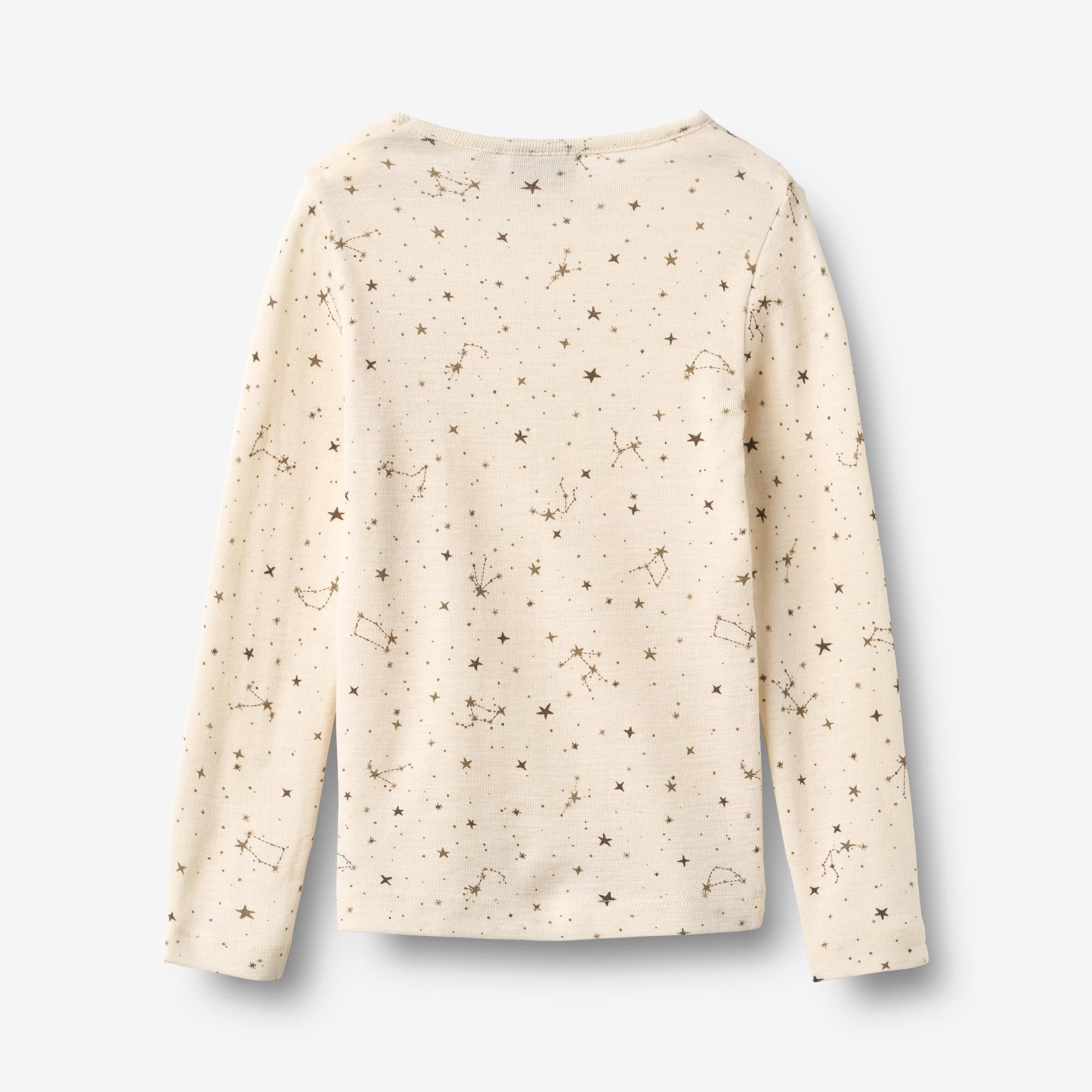 wheat-alfie-woll-shirt-eggshell-stars-langarm-merinowolle image 2