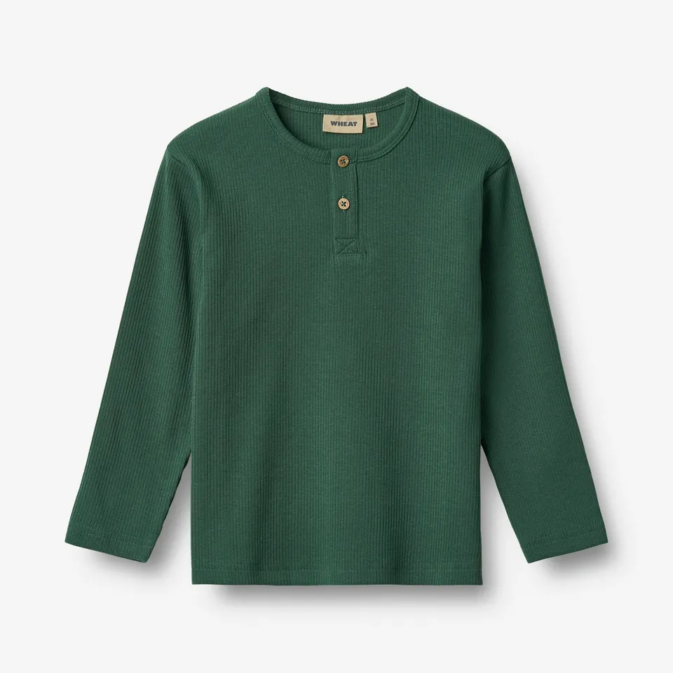 wheat-t-shirt-morris-langarmshirt-green-bio-baumwolle image 1