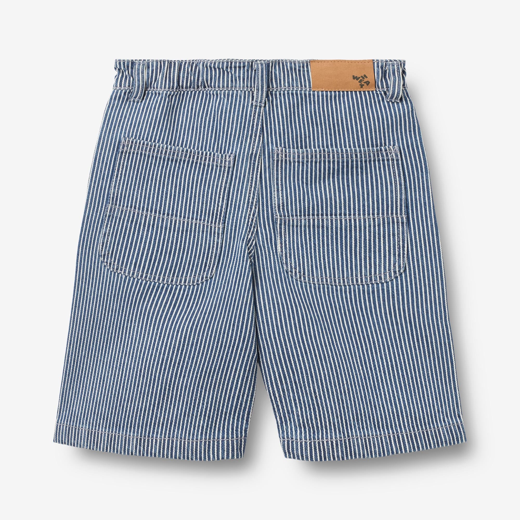 wheat-christian-denim-stripe-shorts-bio-denim image 2