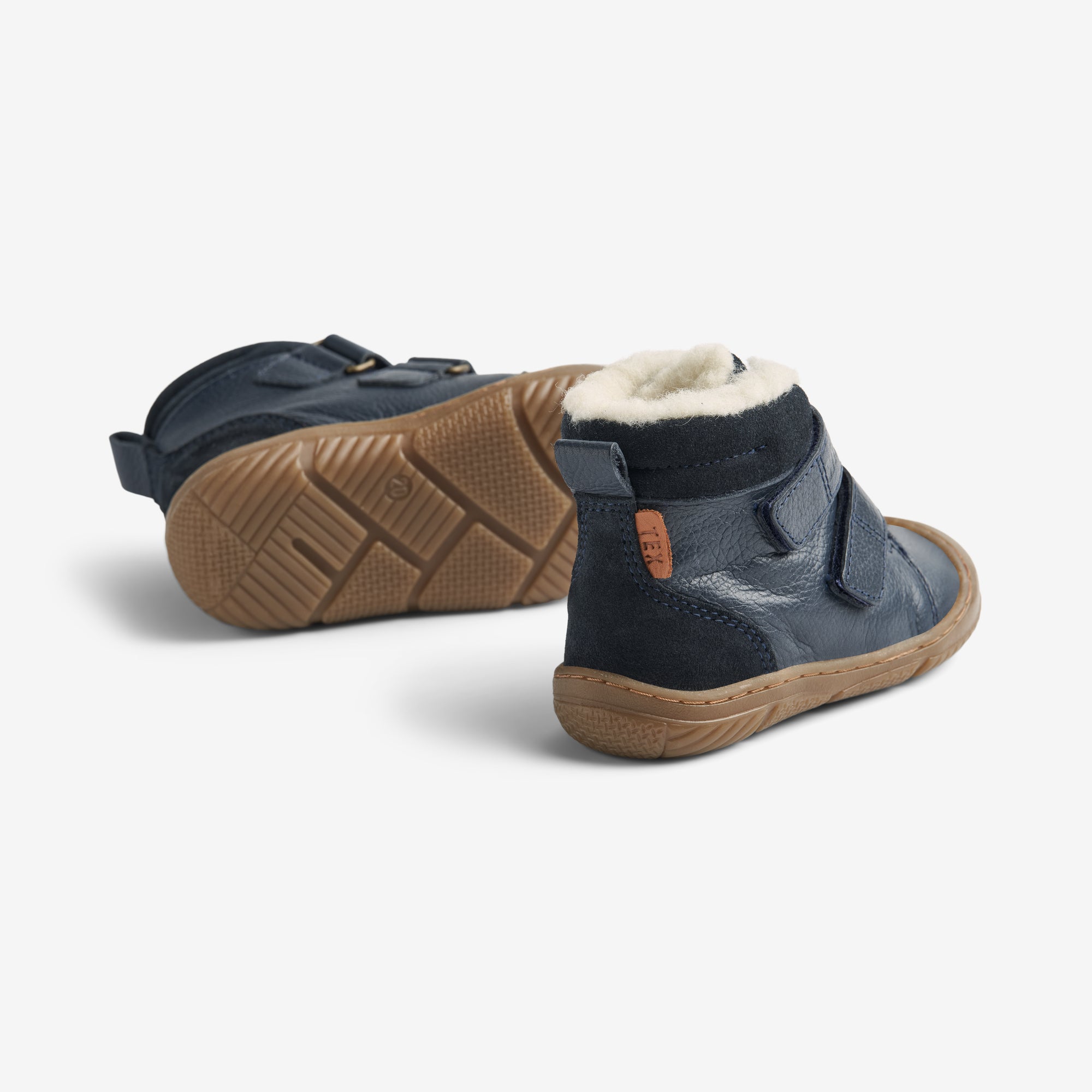 wheat-snug-tex-winterboot-navy-leder-wollfutter image 2