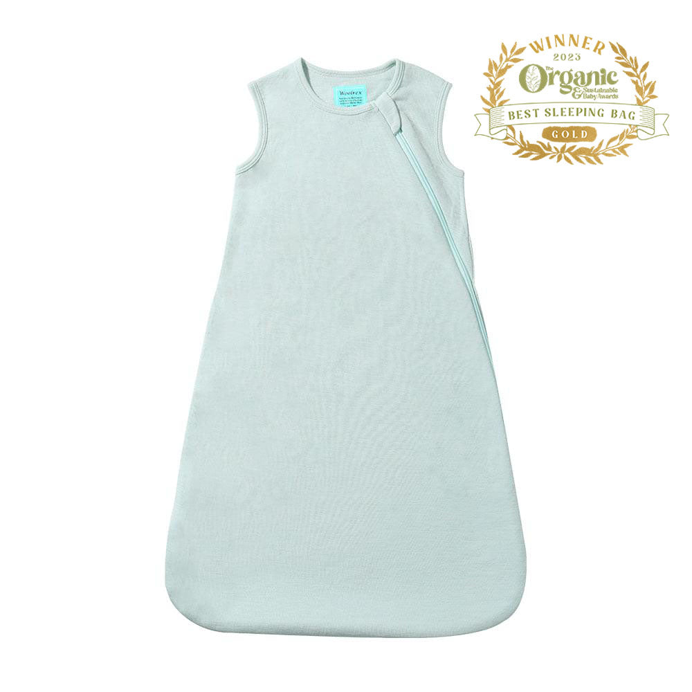 woolrex-schlafs-cke-baby-schlafsack-mint-90-cm-merinowolle image 1