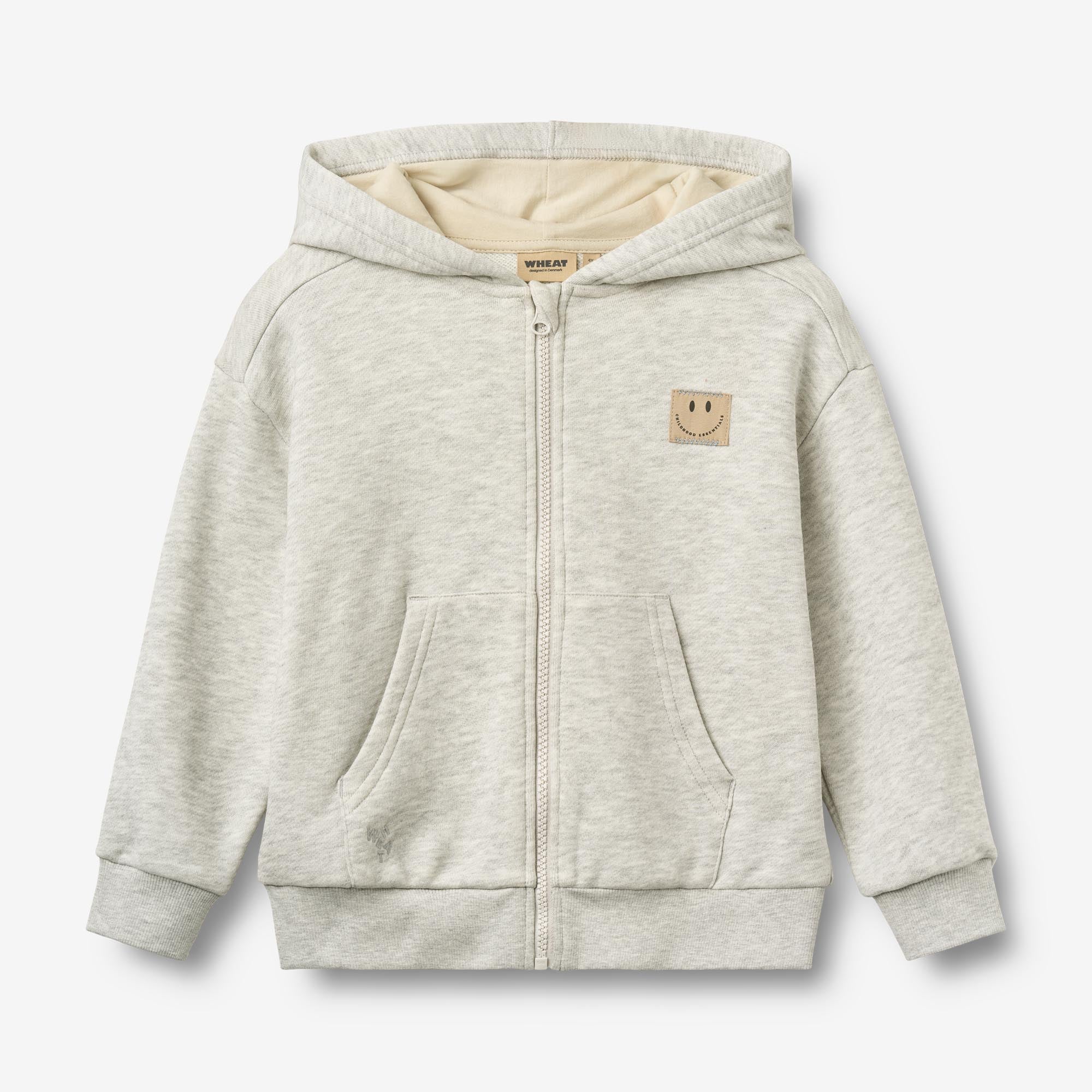 wheat-francis-sweatshirt-kinder-light-melange-grey-bio-baumwolle image 1
