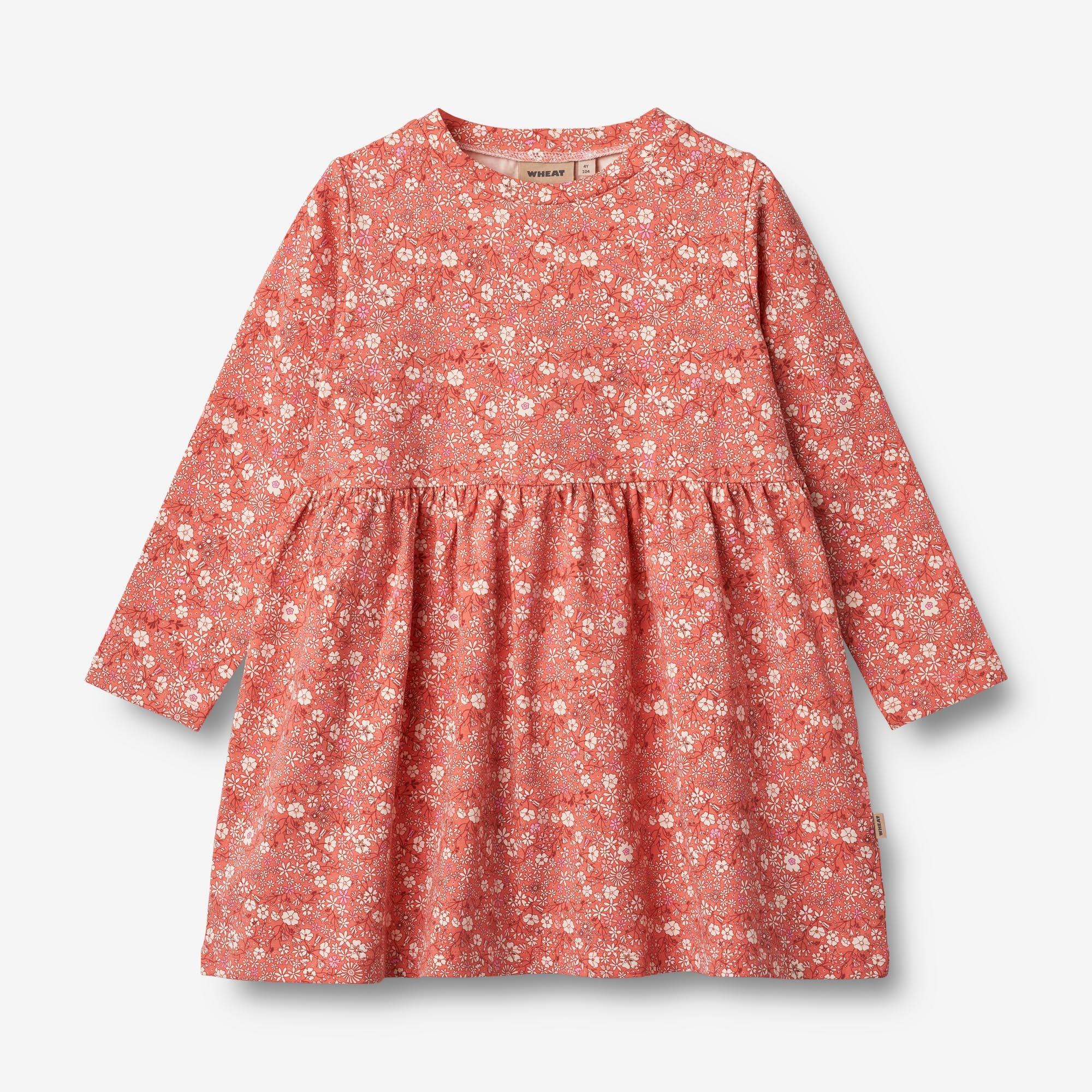 wheat-sessa-jerseykleid-coral-flowers-langarm image 1