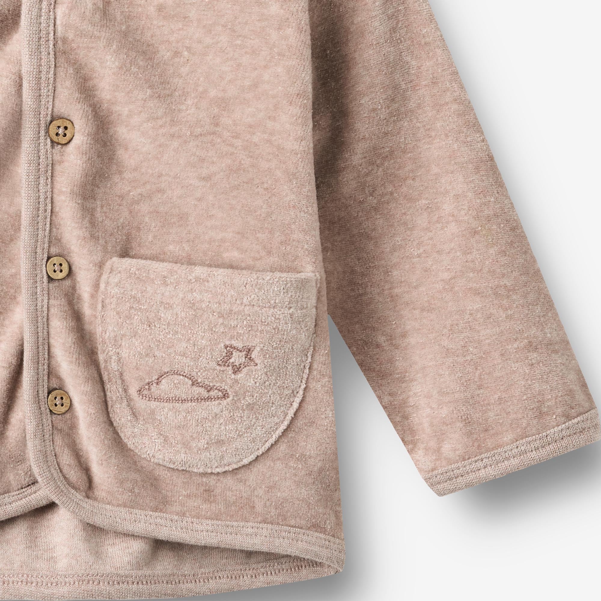 wheat-toto-sky-sweat-cardigan-baby-melange-rose-bio-baumwolle image 3