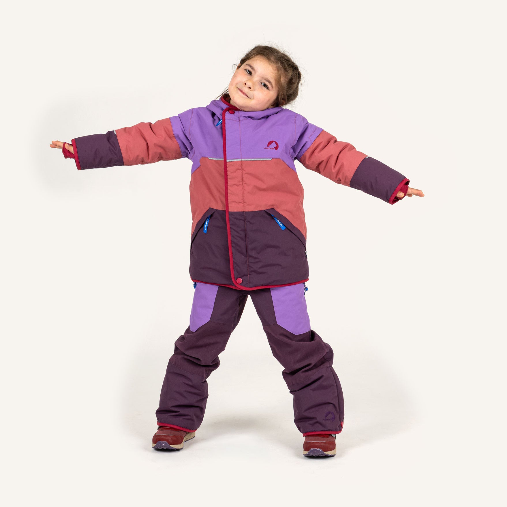 finkid-husky-taika-snow-winterjacke-apple-green-ocean-110-120-wasserdicht image 8
