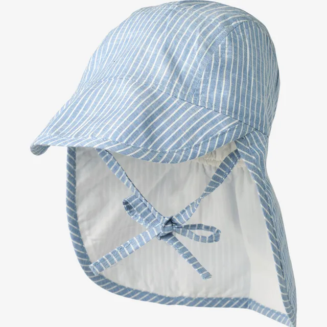 wheat-albert-sonnenhut-blue-stripe-bio-baumwolle-baby image 1