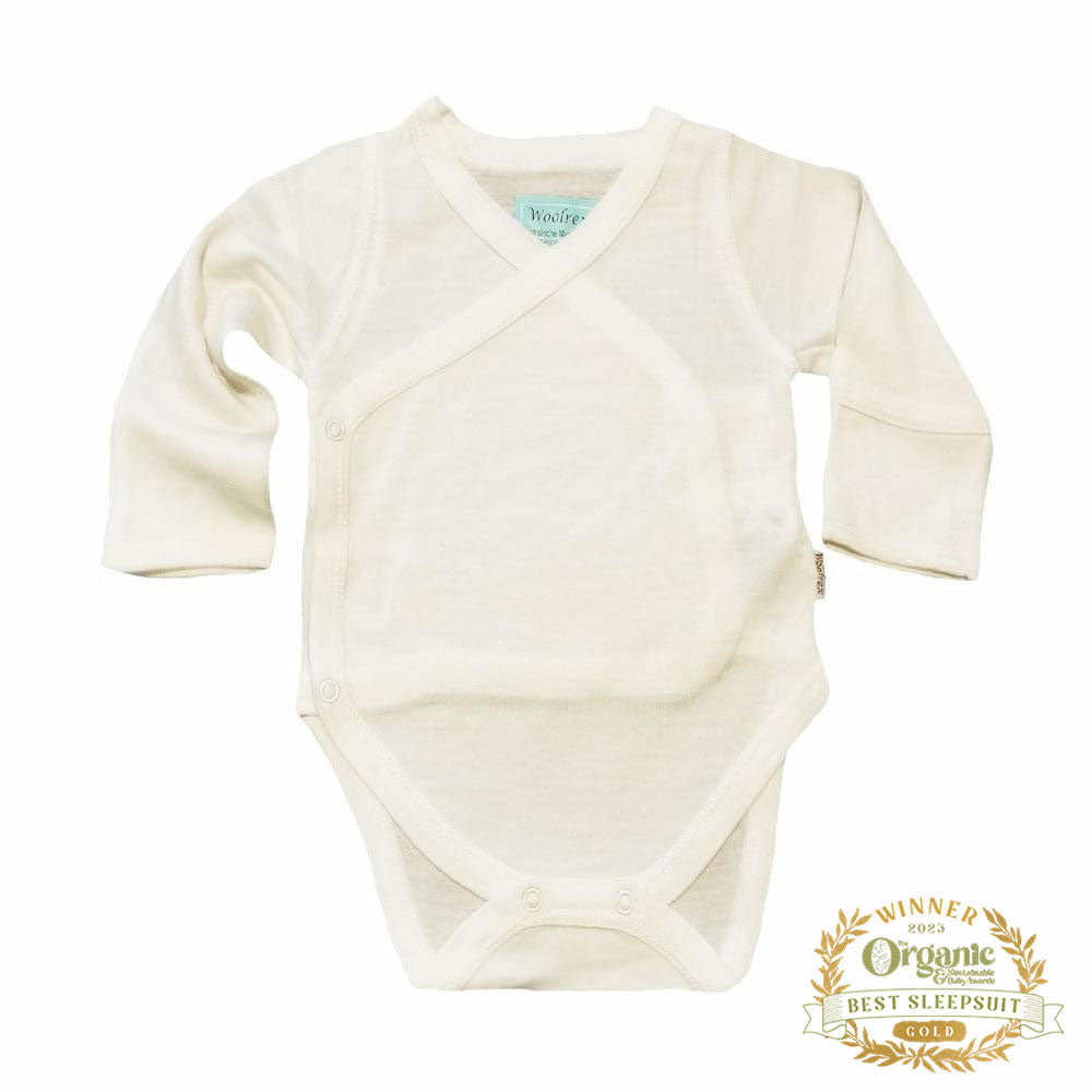 woolrex-baby-bodys-wickelbody-creme-62-68-merinowolle image 2
