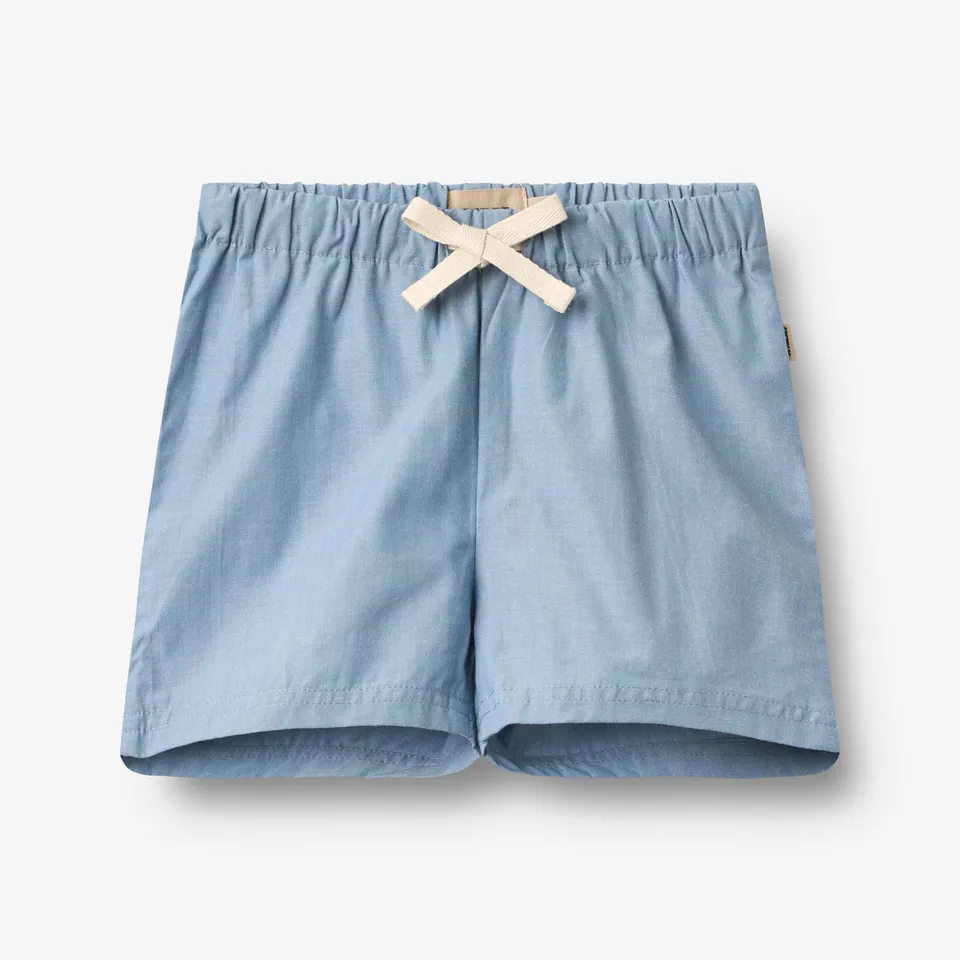 wheat-max-shorts-blue-chambrey-bio-baumwolle-baby image 1
