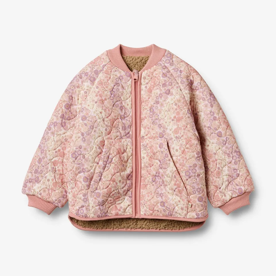 wheat-lake-thermo-jacke-wende-lilac-flower-rainbow-recycelt image 1