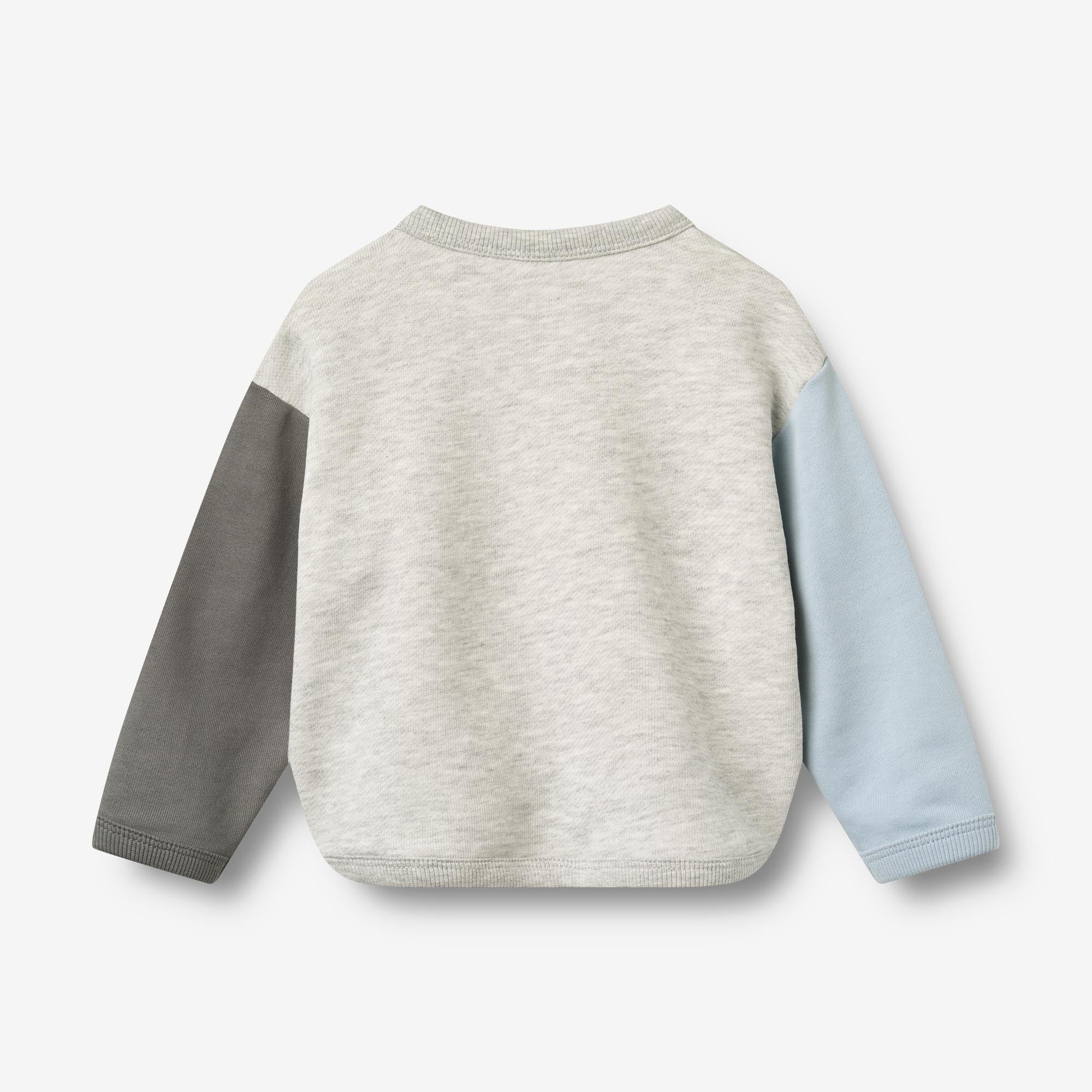 wheat-clothing-emery-badge-sweatshirt-light-melange-grey-bio image 2
