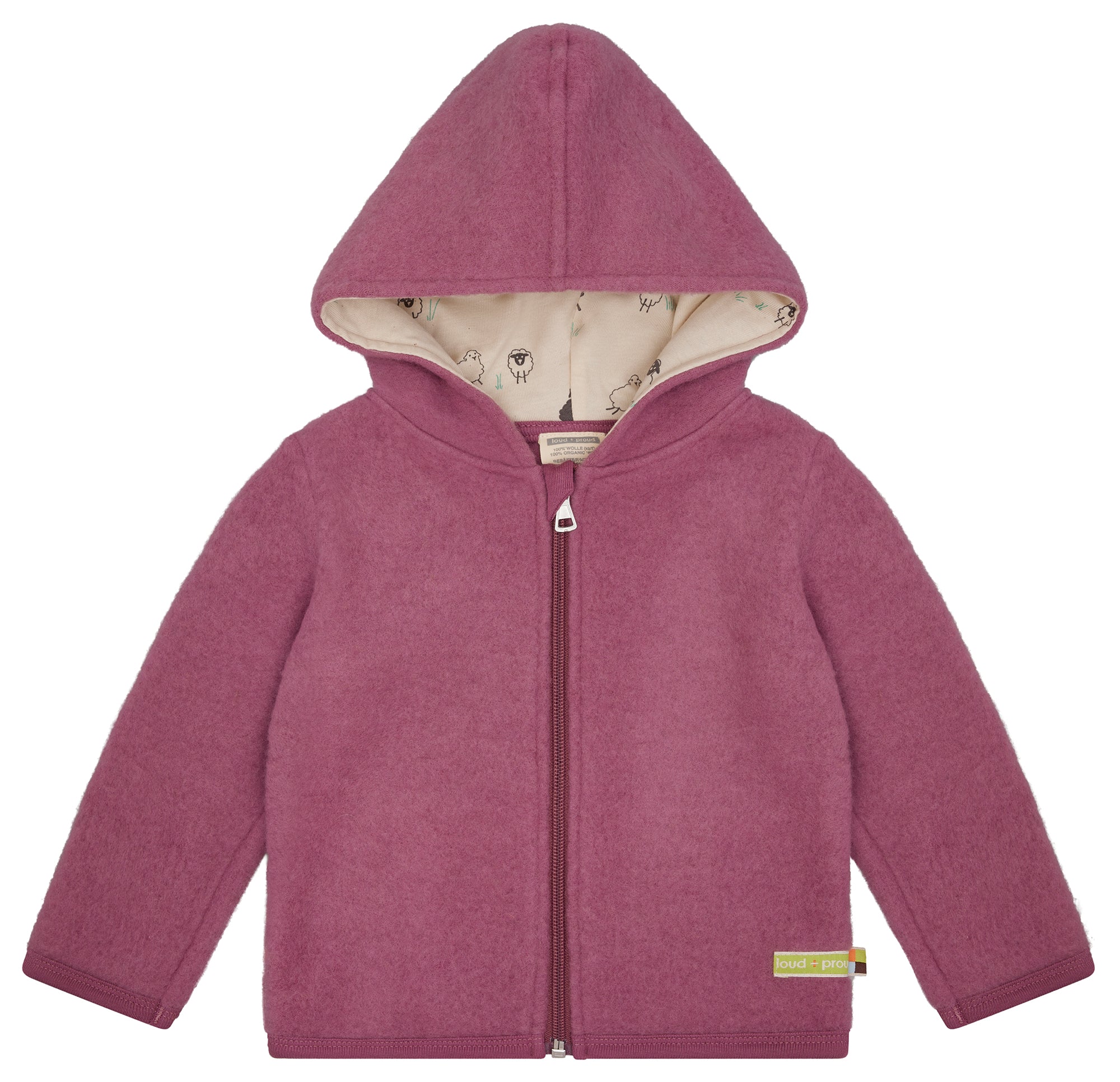 loud-proud-classics-merino-wollfleece-jacke-mit-kapuze-curry image 4