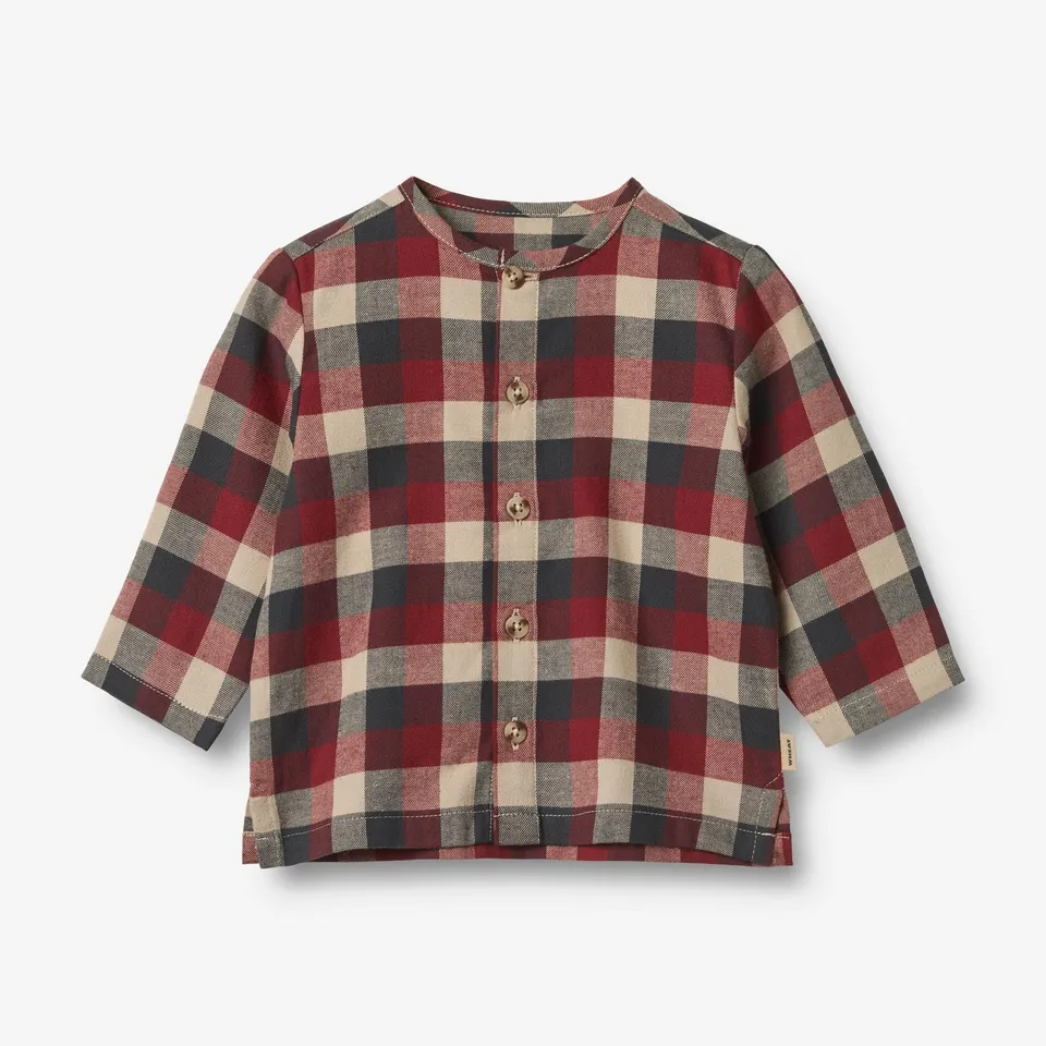 wheat-shelby-hemd-red-blue-check-bio-baumwolle-baby image 1