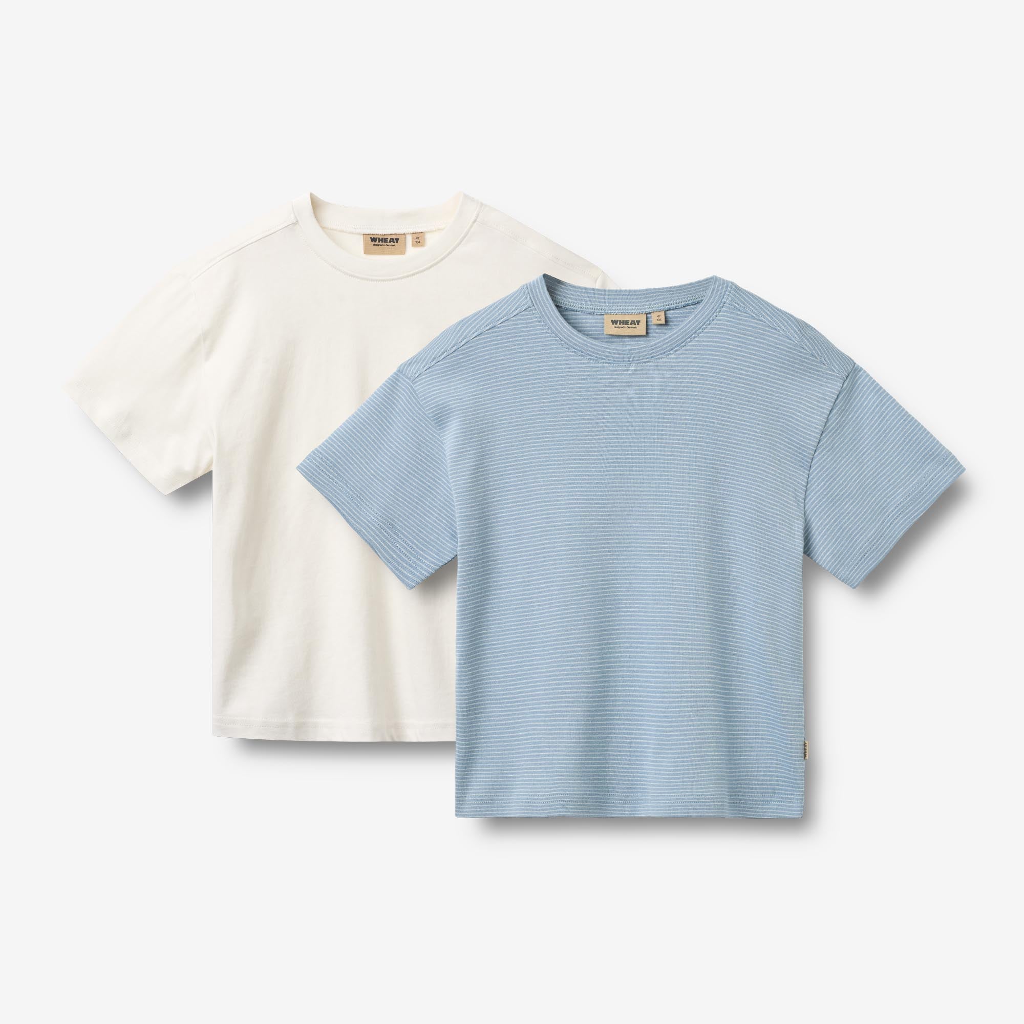 wheat-tommy-t-shirt-2er-faded-blue-stripe-bio image 1