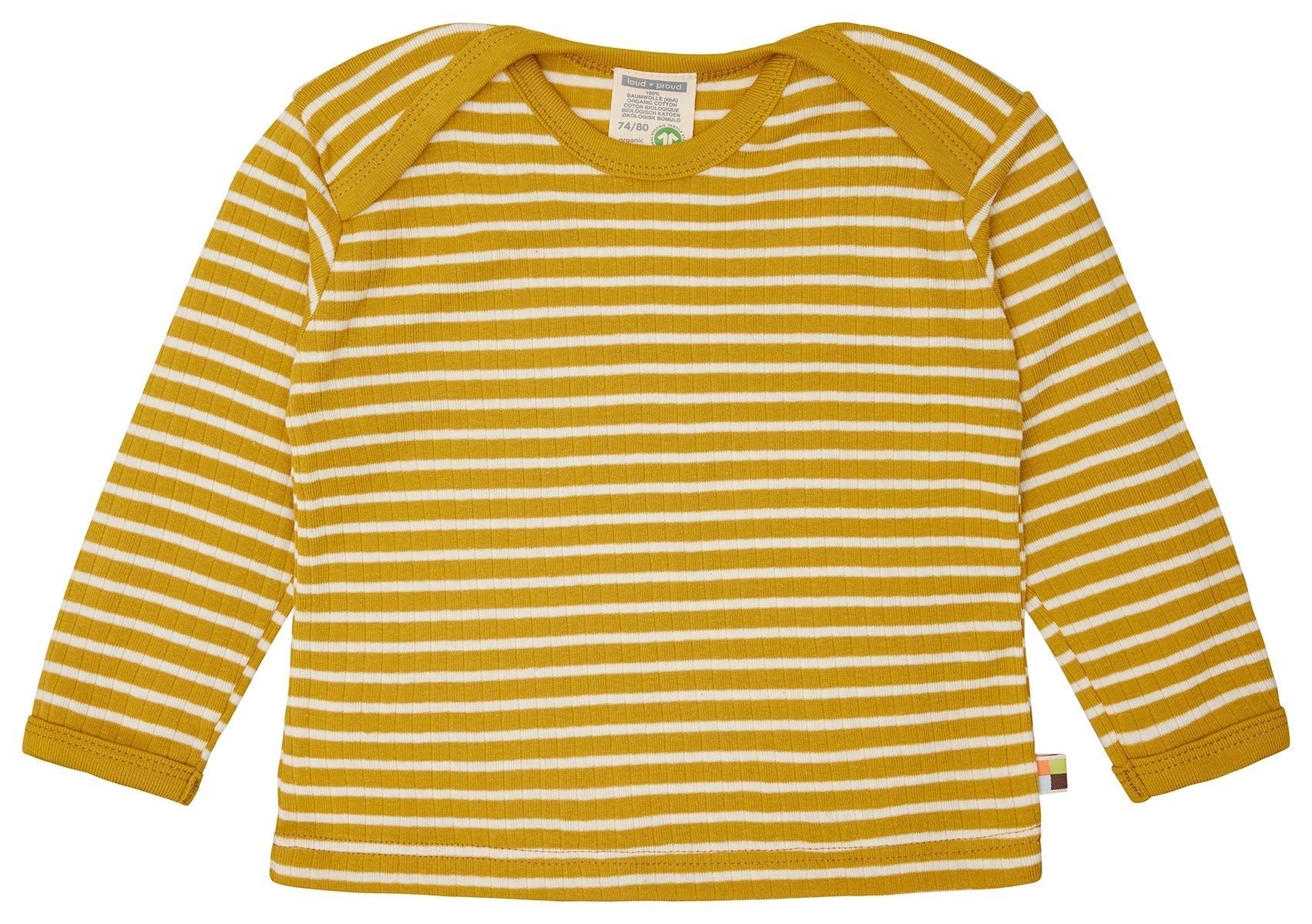 loud-proud-classics-shirt-langarm-gestreift-shirt-curry-98-104-rippe image 4